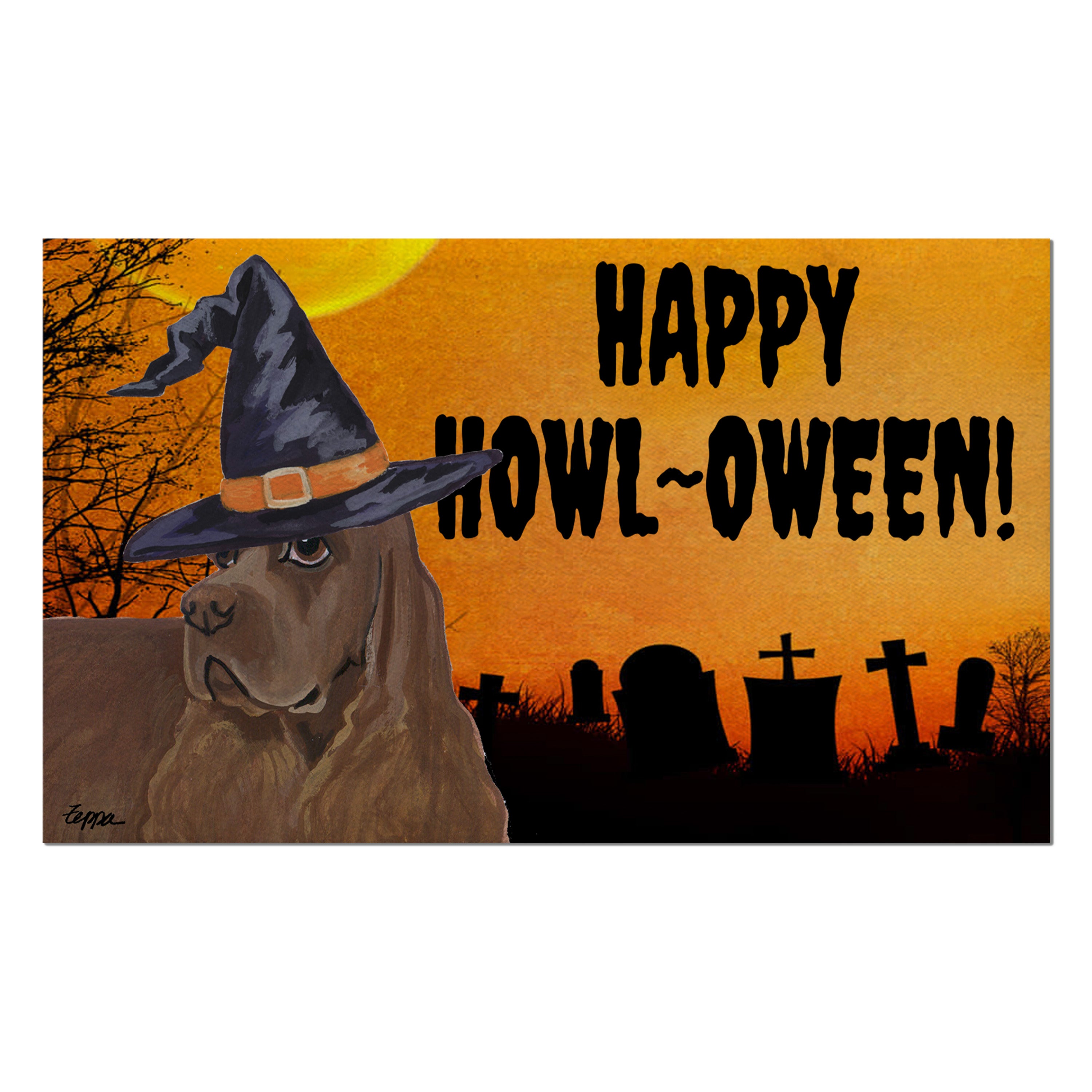 American Cocker Spaniel Halloween Welcome Mat