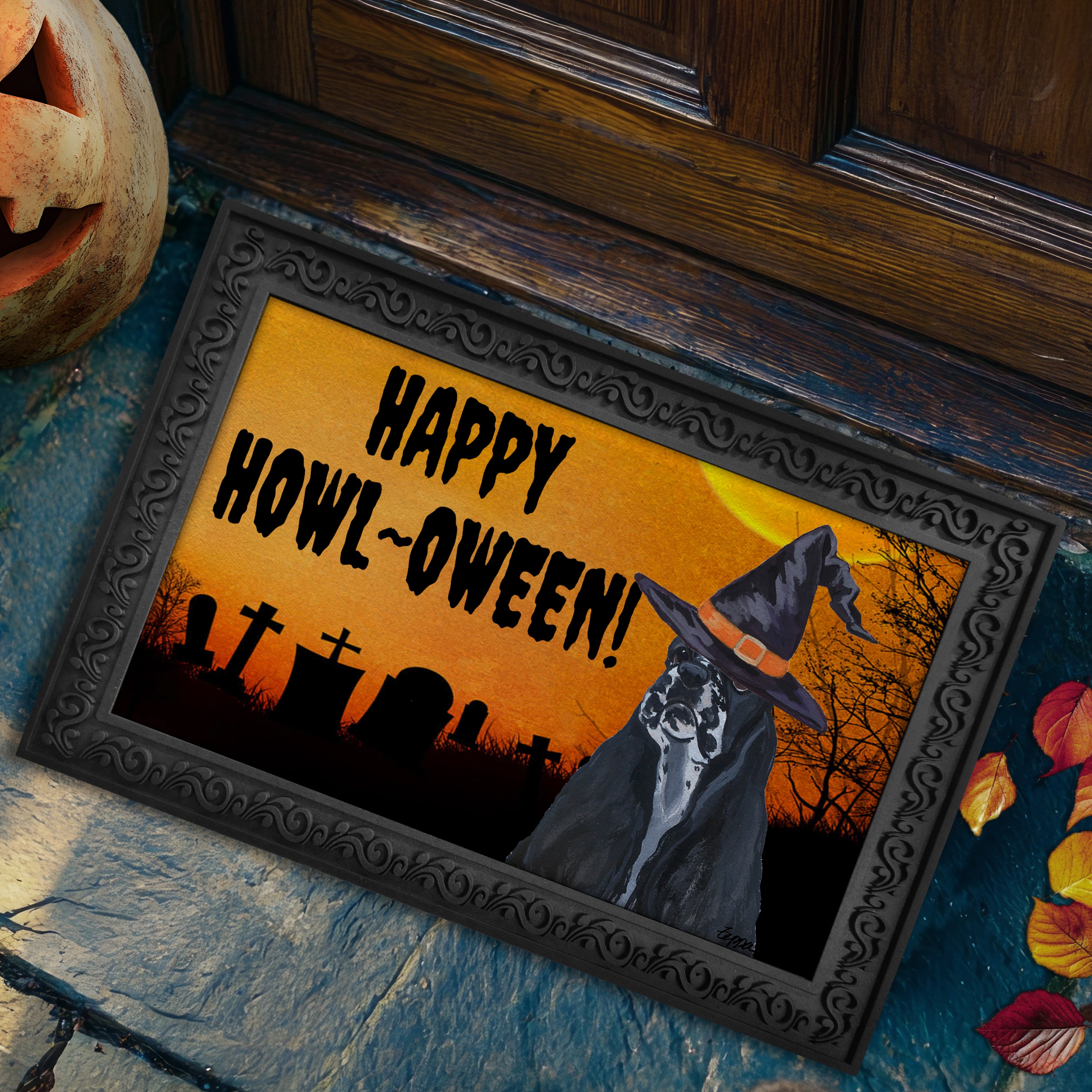 American Cocker Spaniel Halloween Welcome Mat