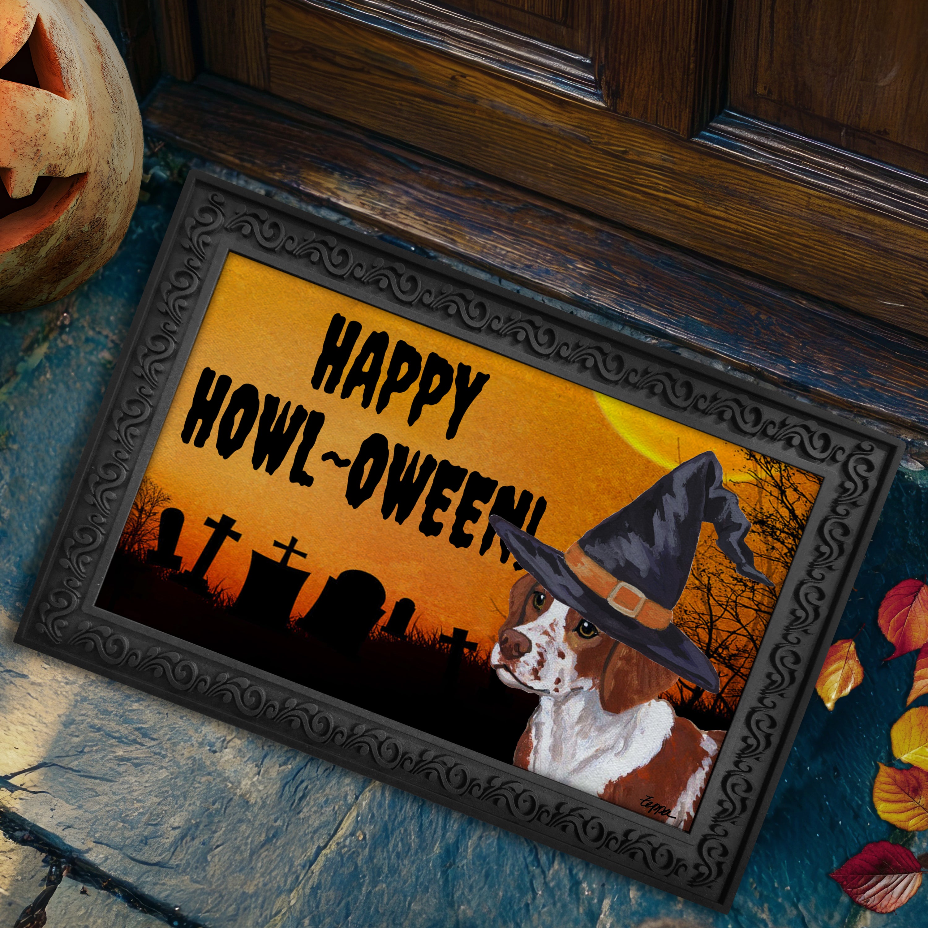 Brittany Halloween Welcome Mat