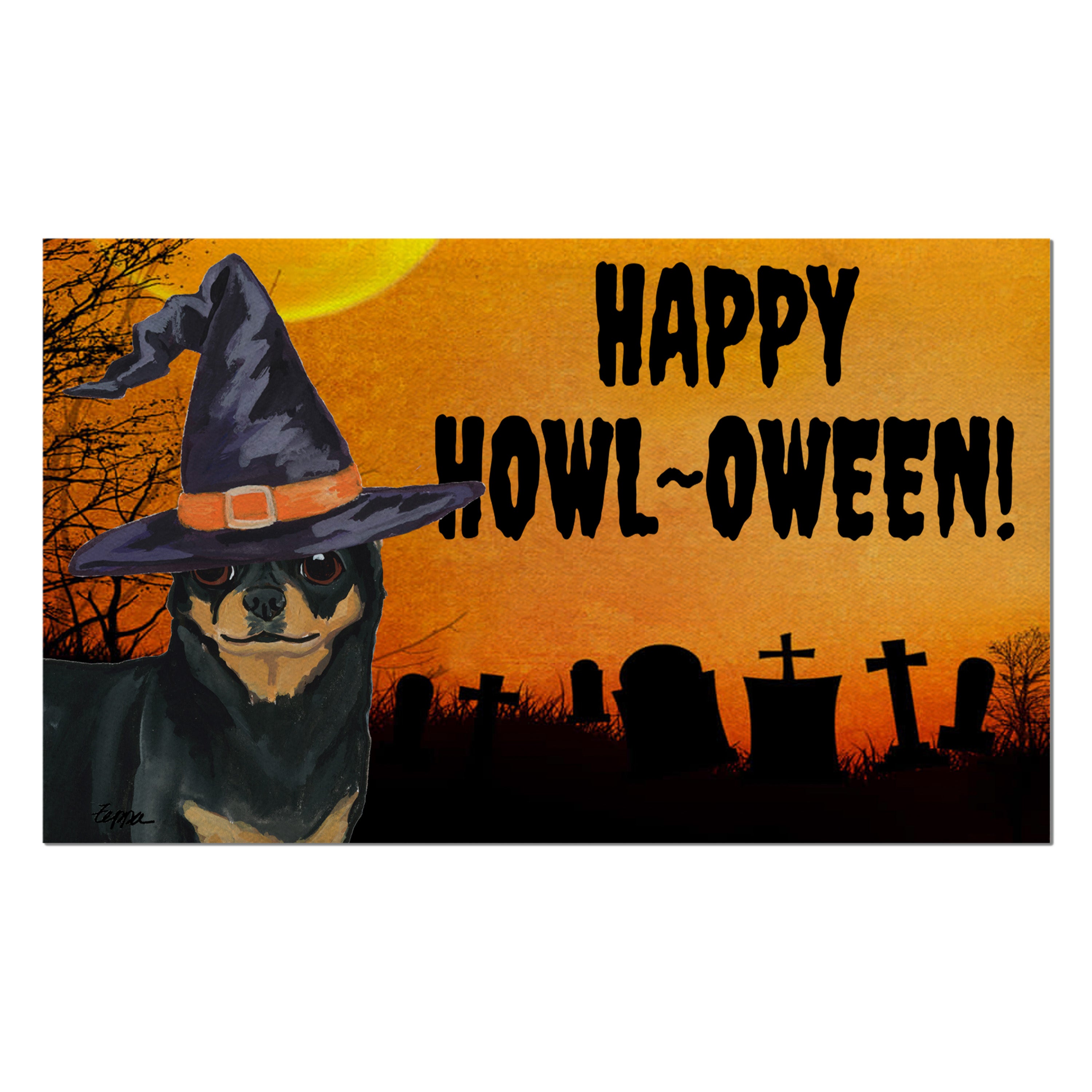 Chihuahua Halloween Welcome Mat