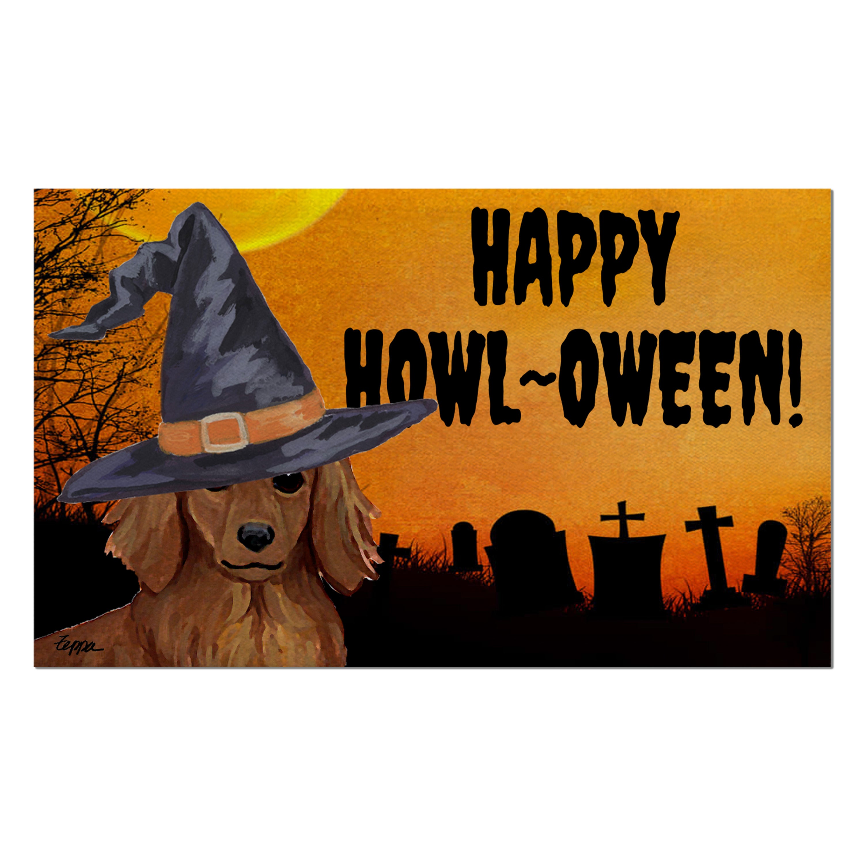 Dachshund Halloween Welcome Mat