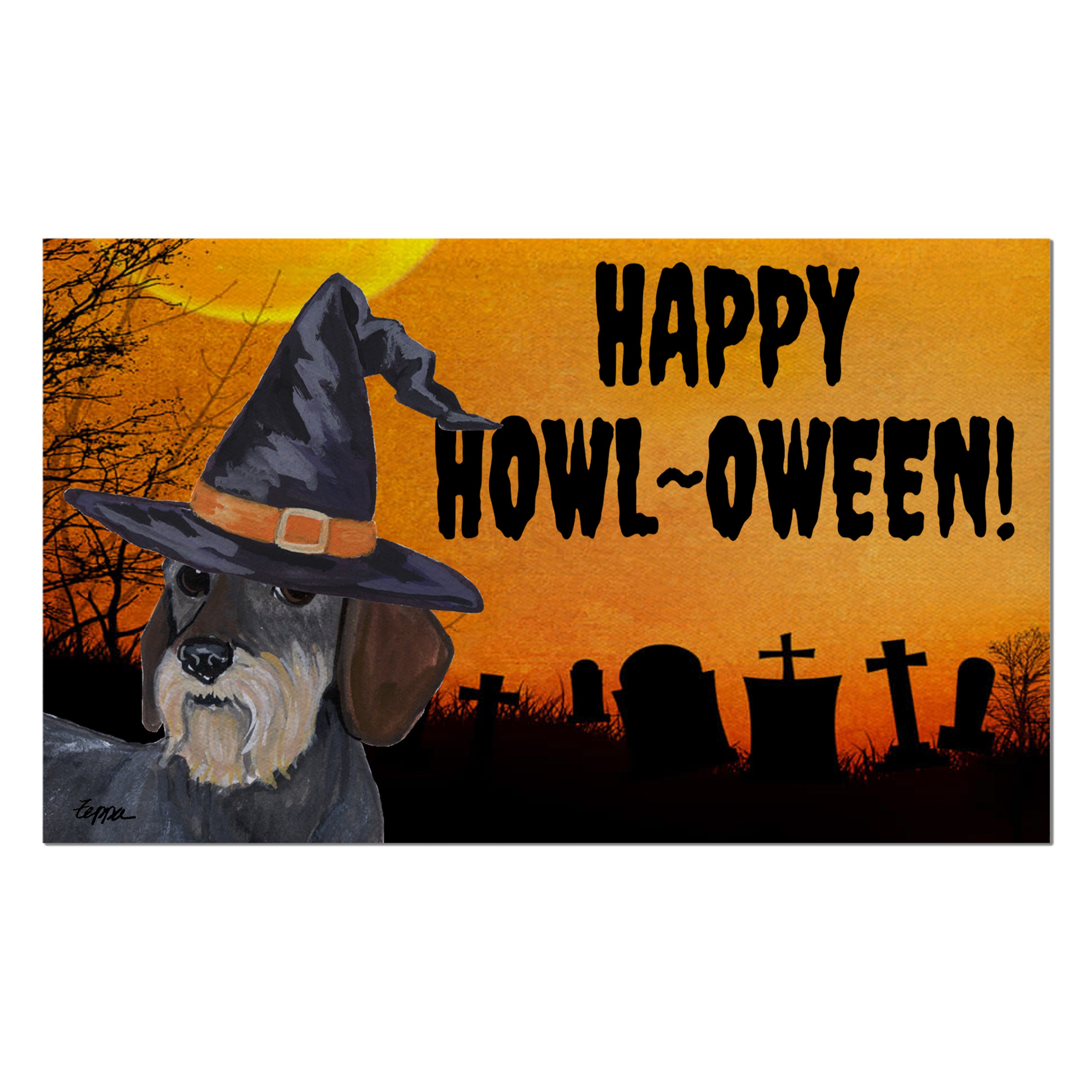Dachshund Halloween Welcome Mat