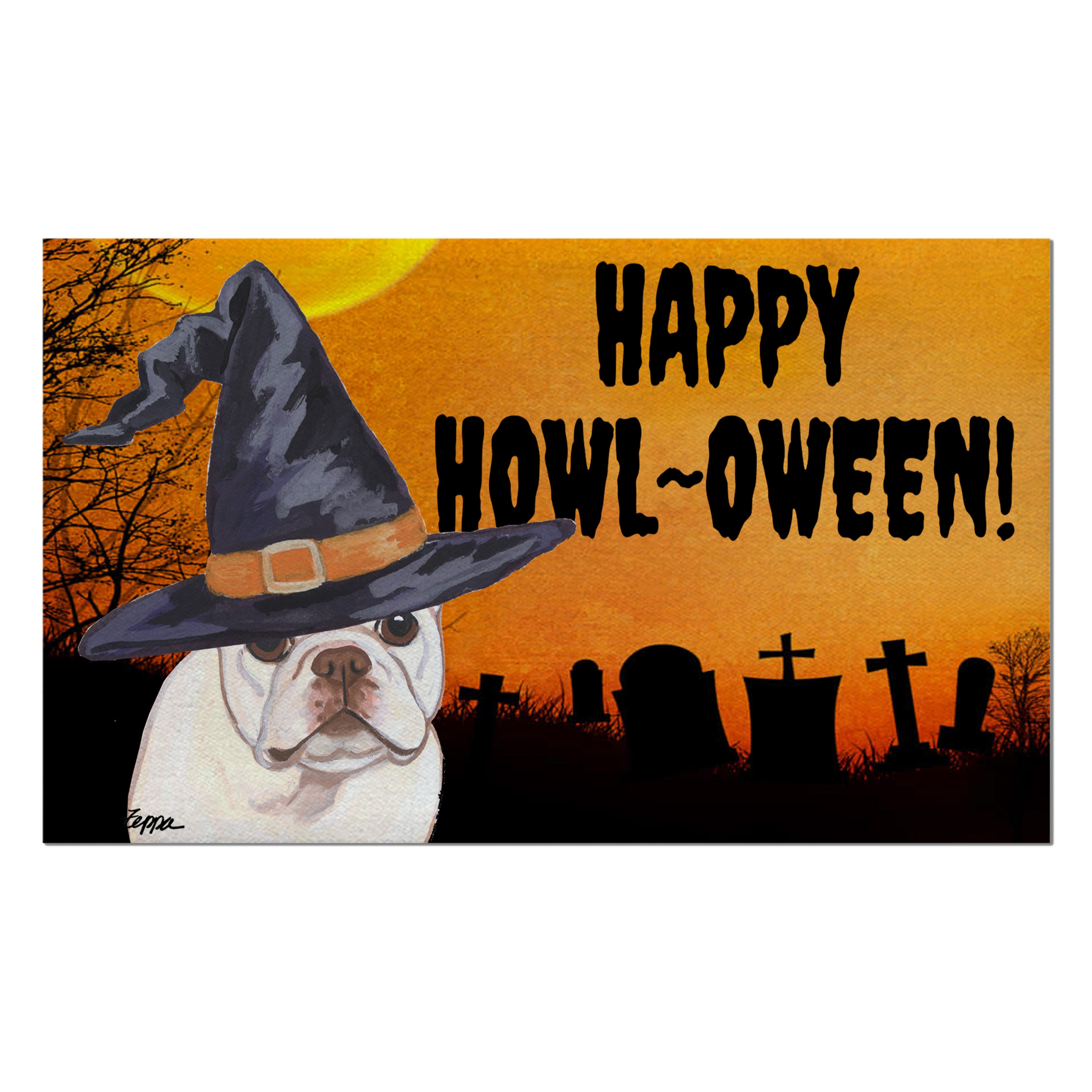 French Bulldog Halloween Welcome Mat