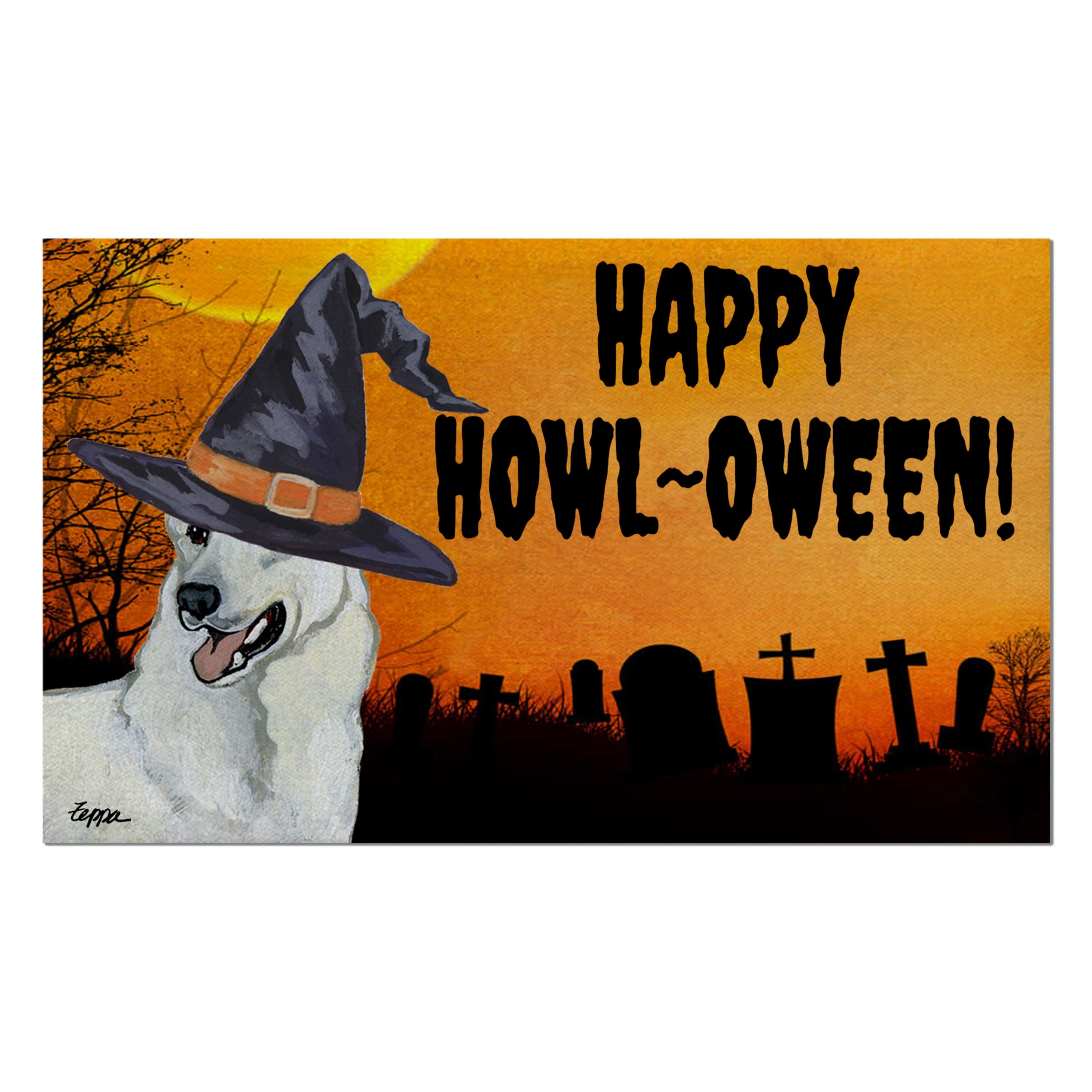 German Shepherd Halloween Welcome Mat