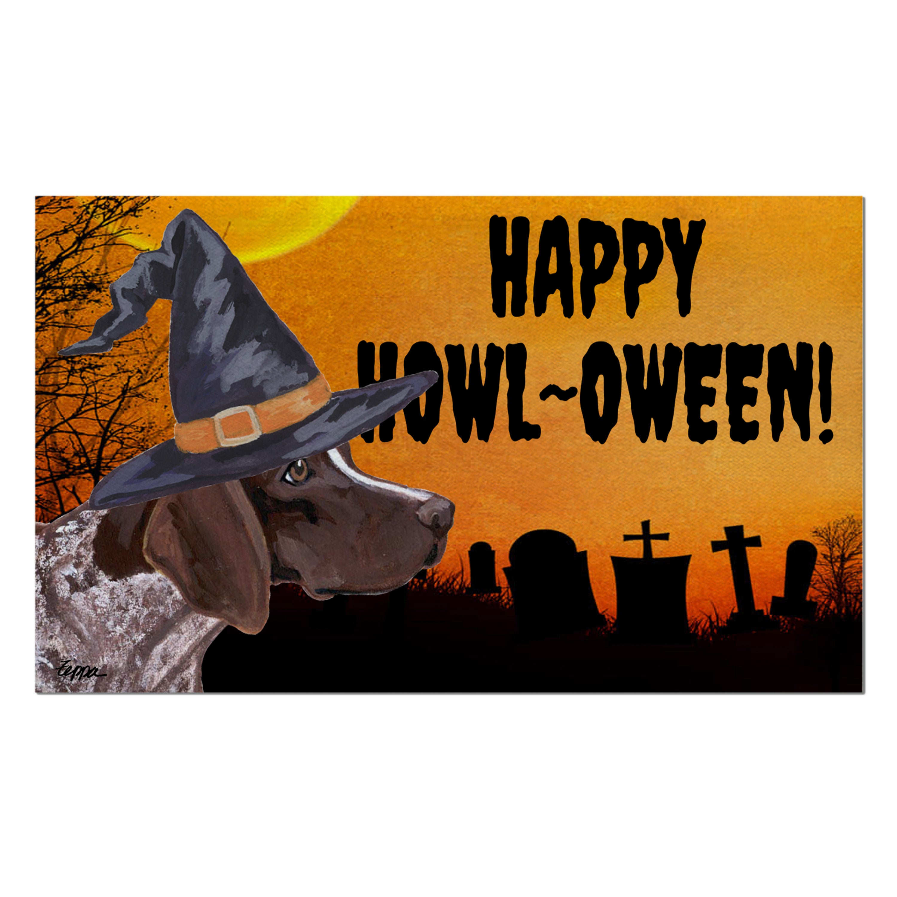German Pointer Halloween Welcome Mat