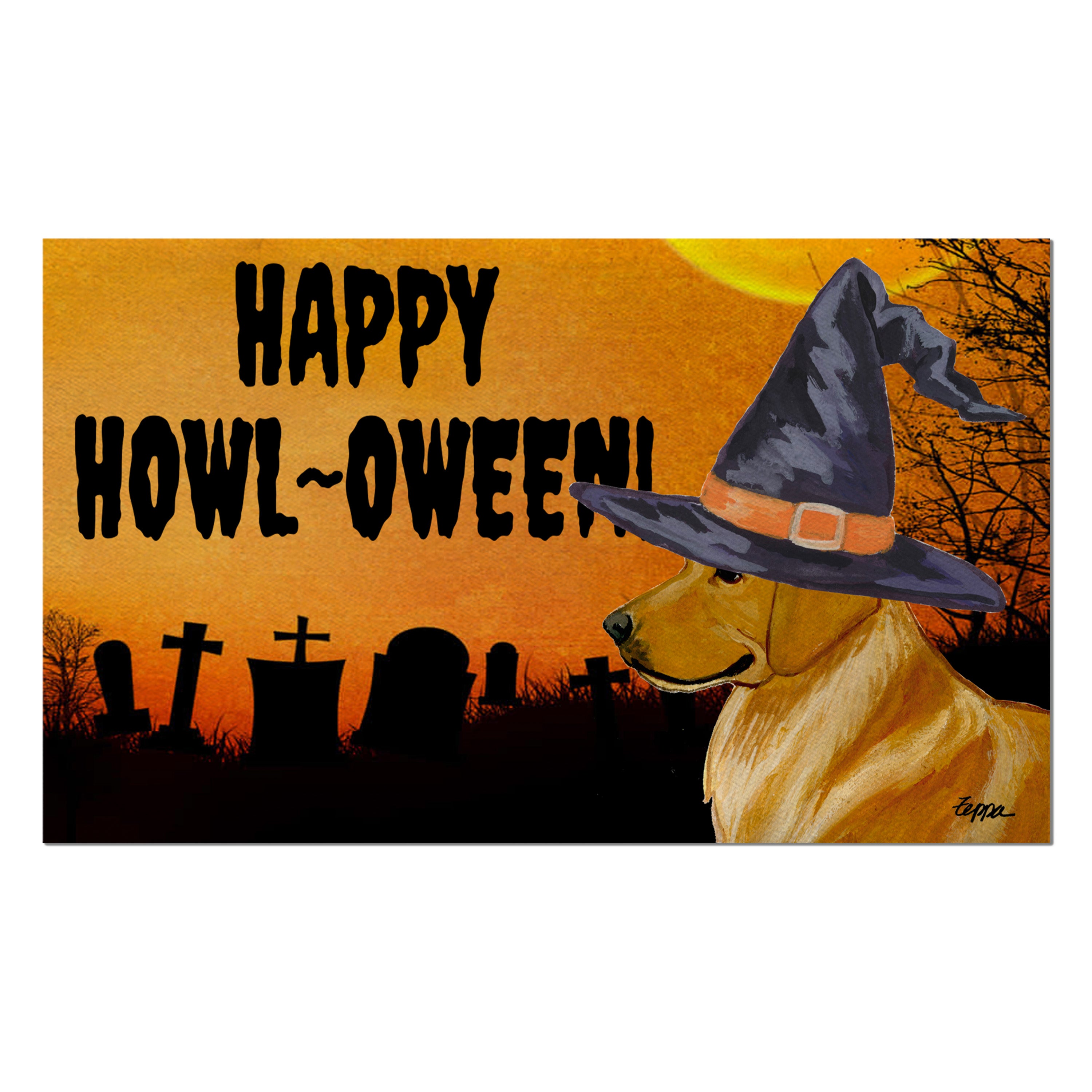 Golden Retriever Halloween Welcome Mat