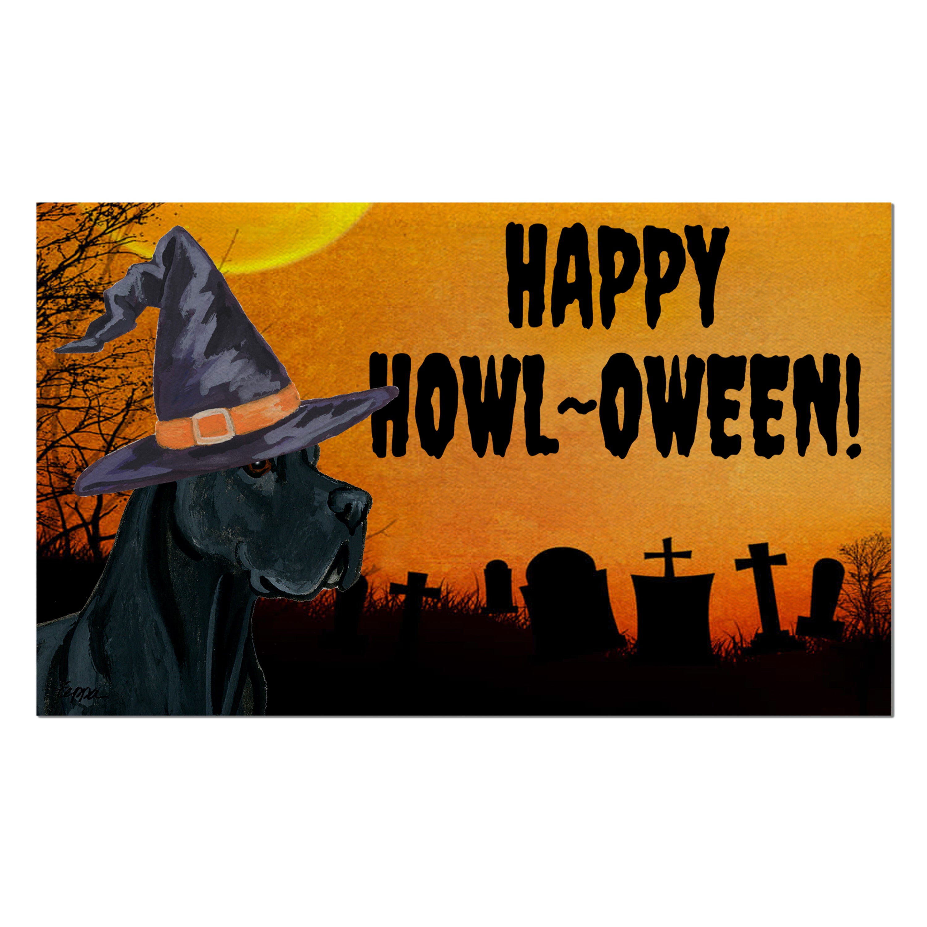 Great Dane Halloween Welcome Mat