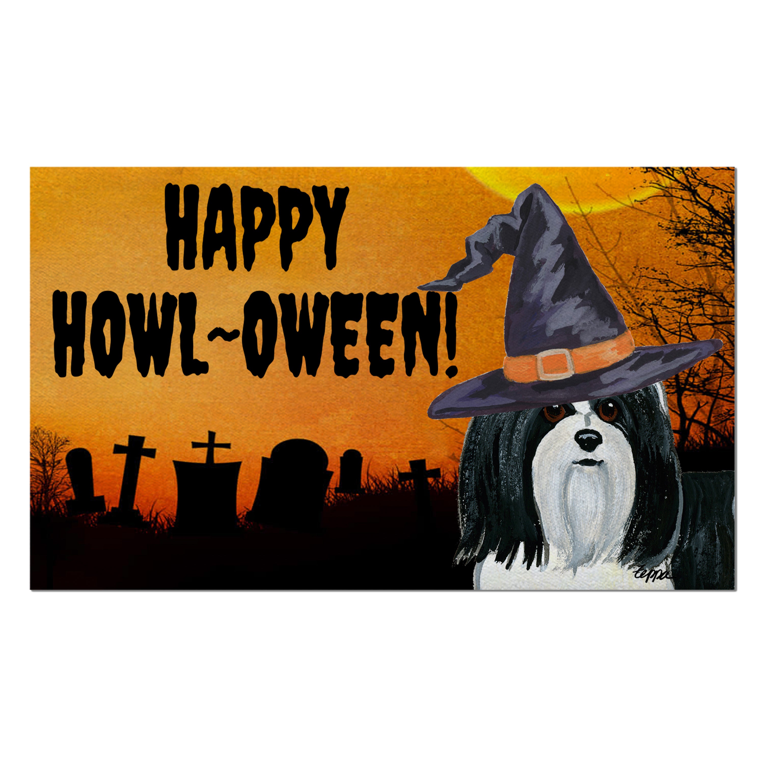 Havanese Halloween Welcome Mat