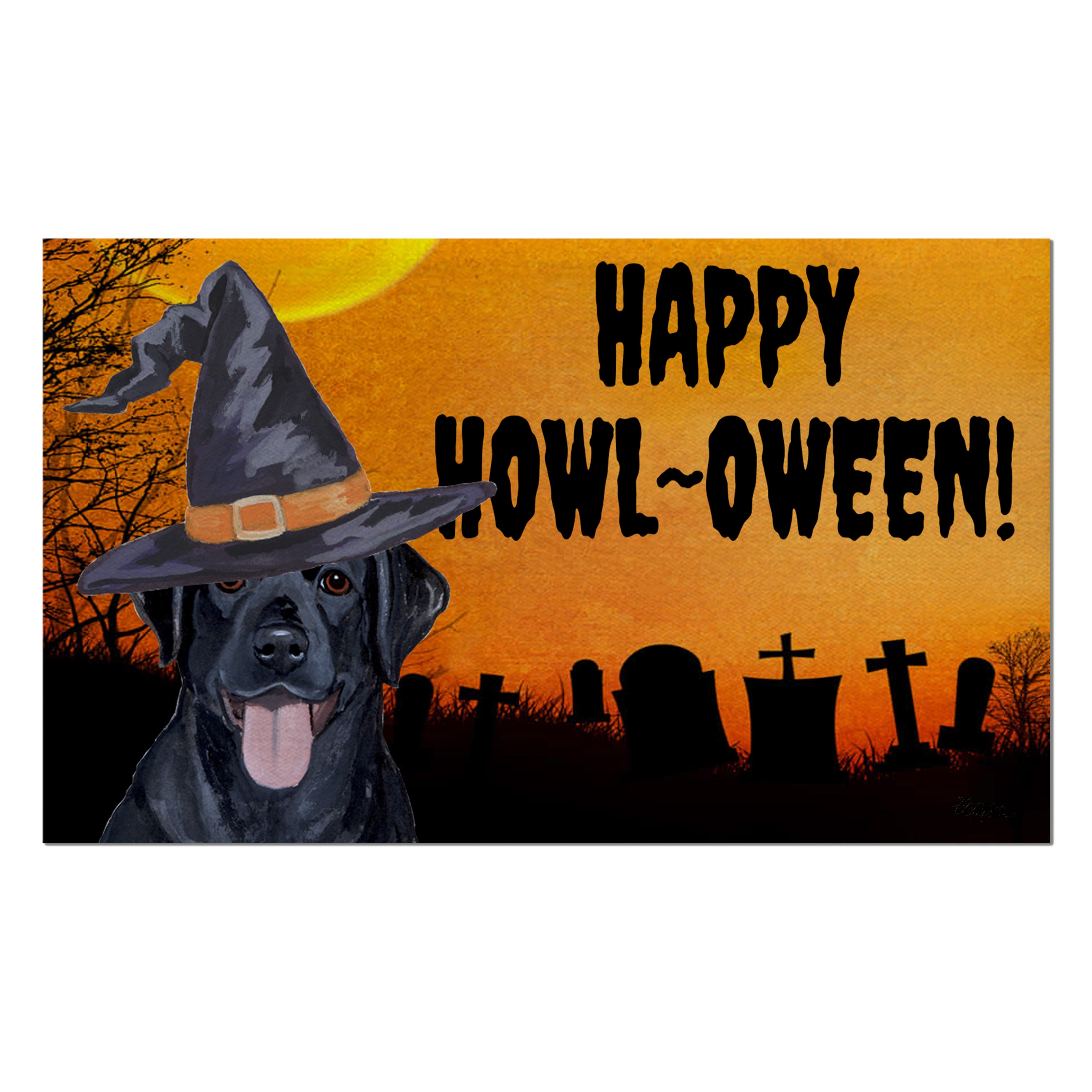 Labrador Retriever Halloween Welcome Mat