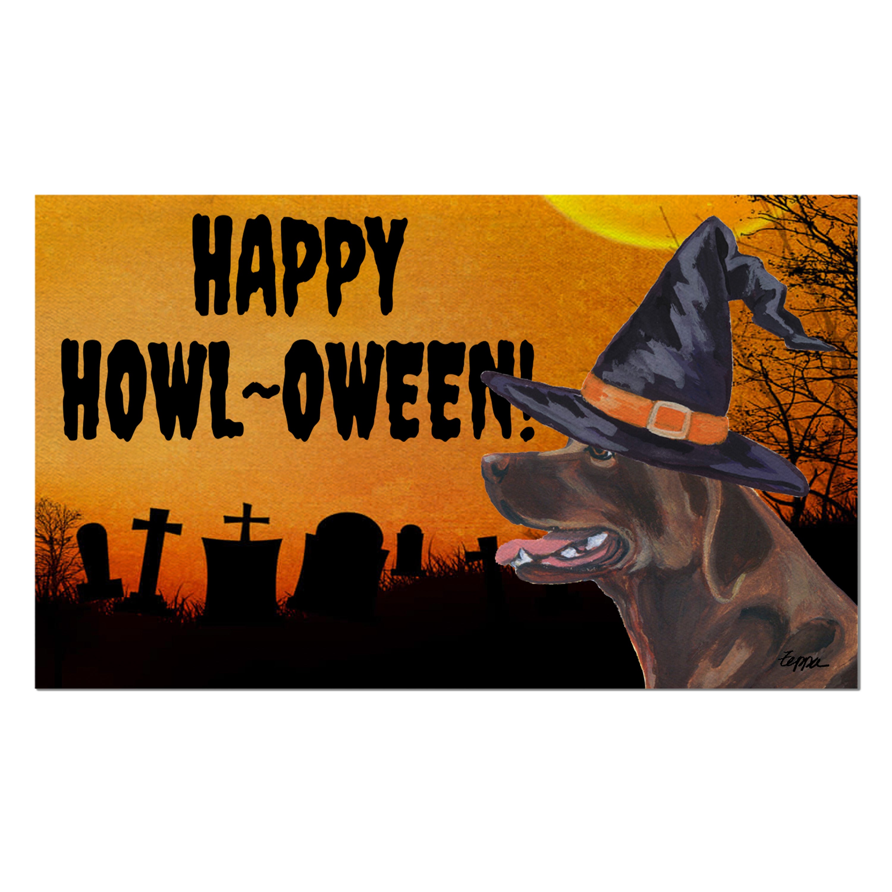 Labrador Retriever Halloween Welcome Mat