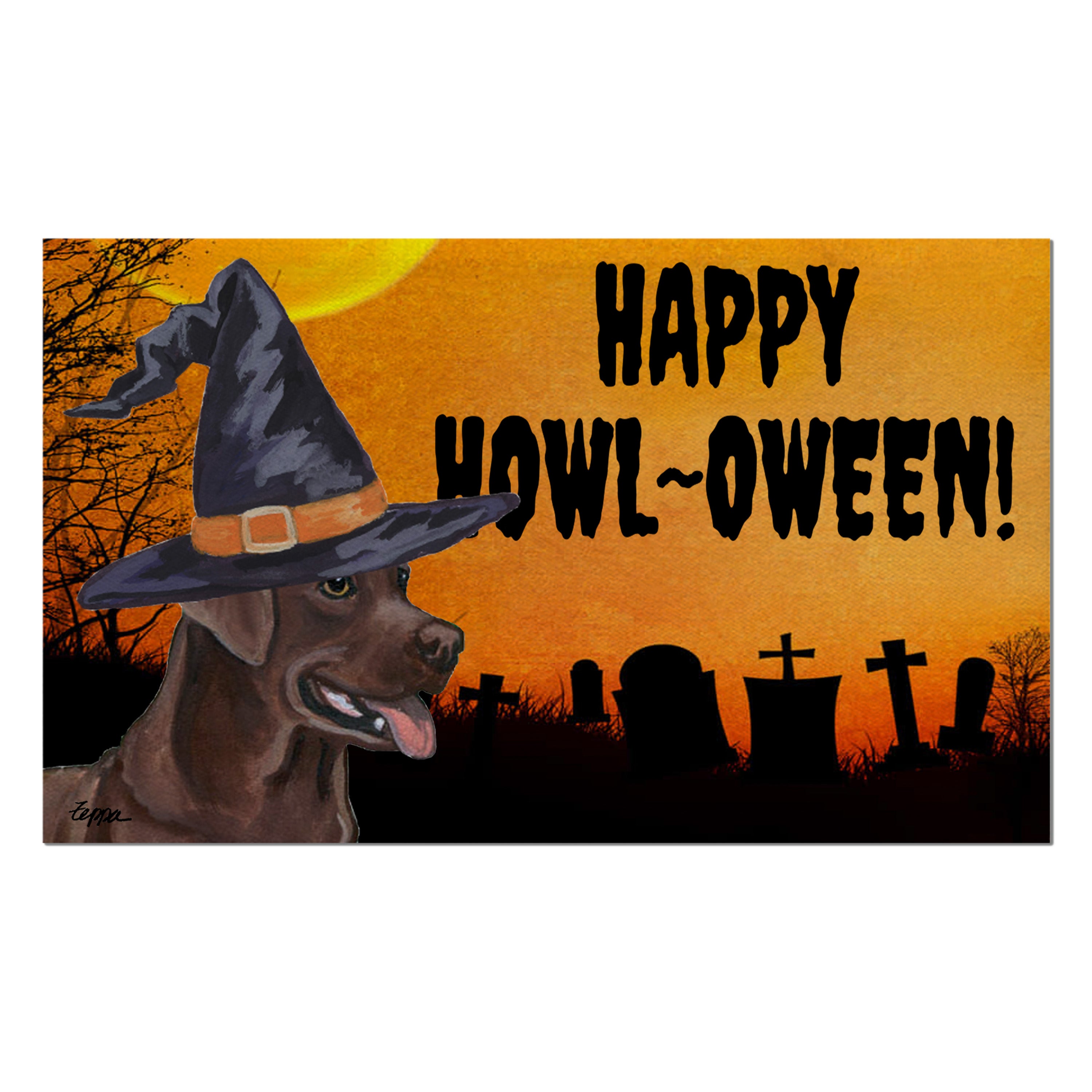 Labrador Retriever Halloween Welcome Mat