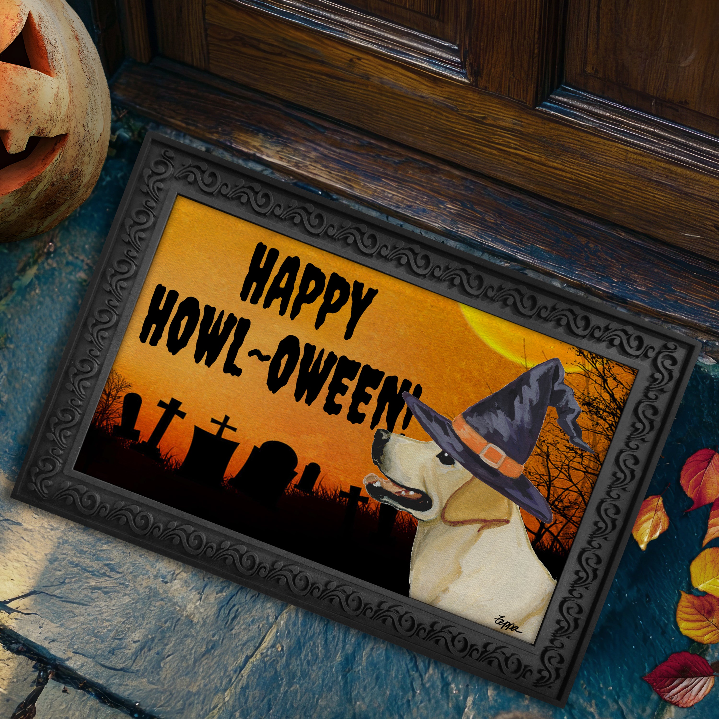 Labrador Retriever Halloween Welcome Mat