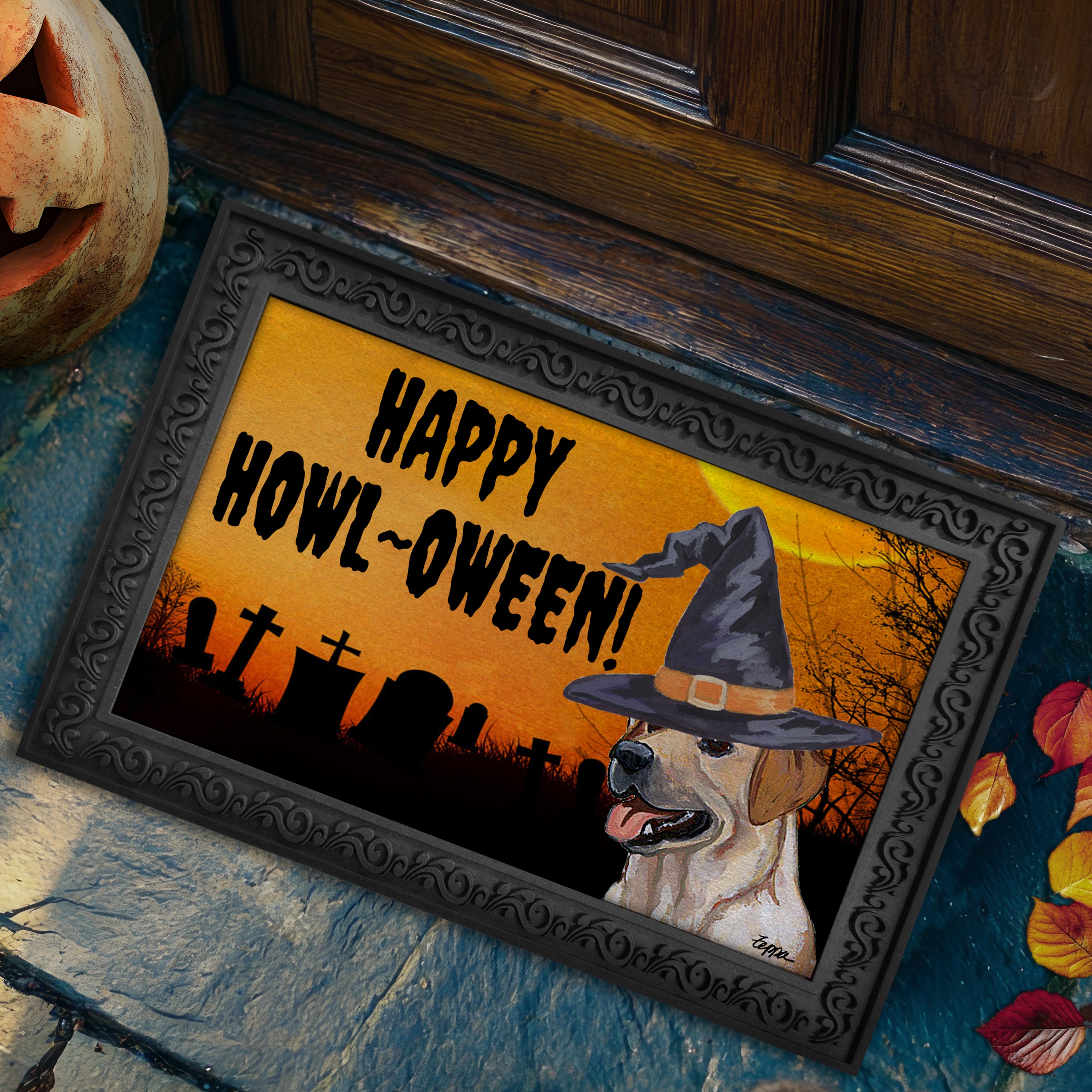 Labrador Retriever Halloween Welcome Mat