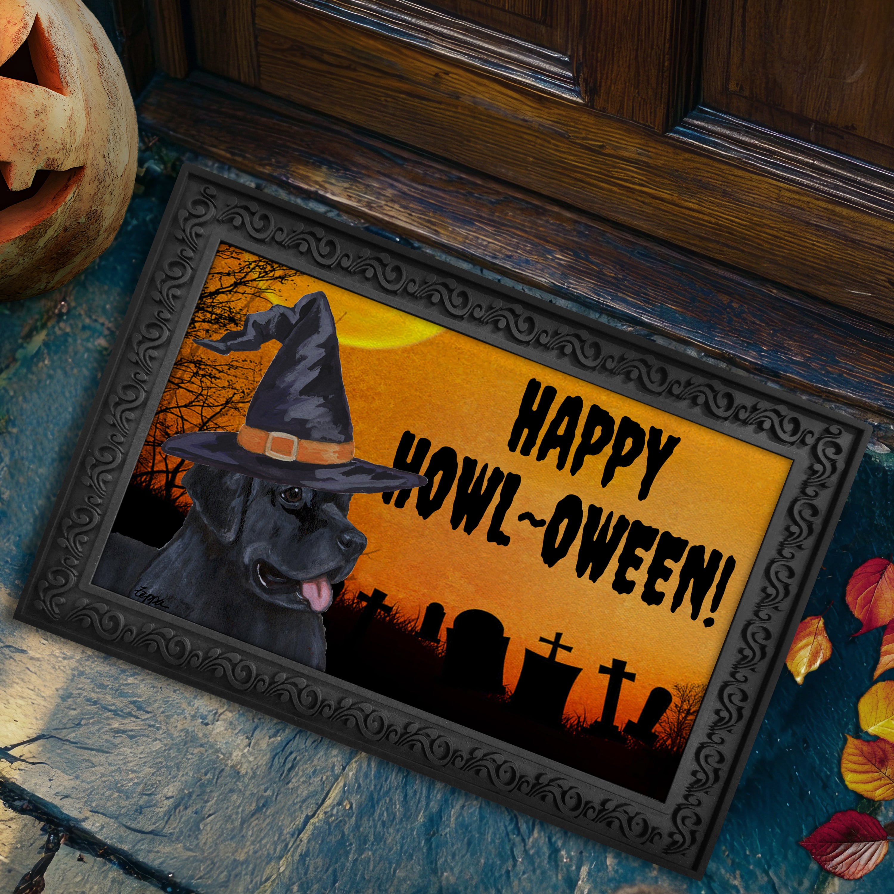 Newfoundland Halloween Welcome Mat