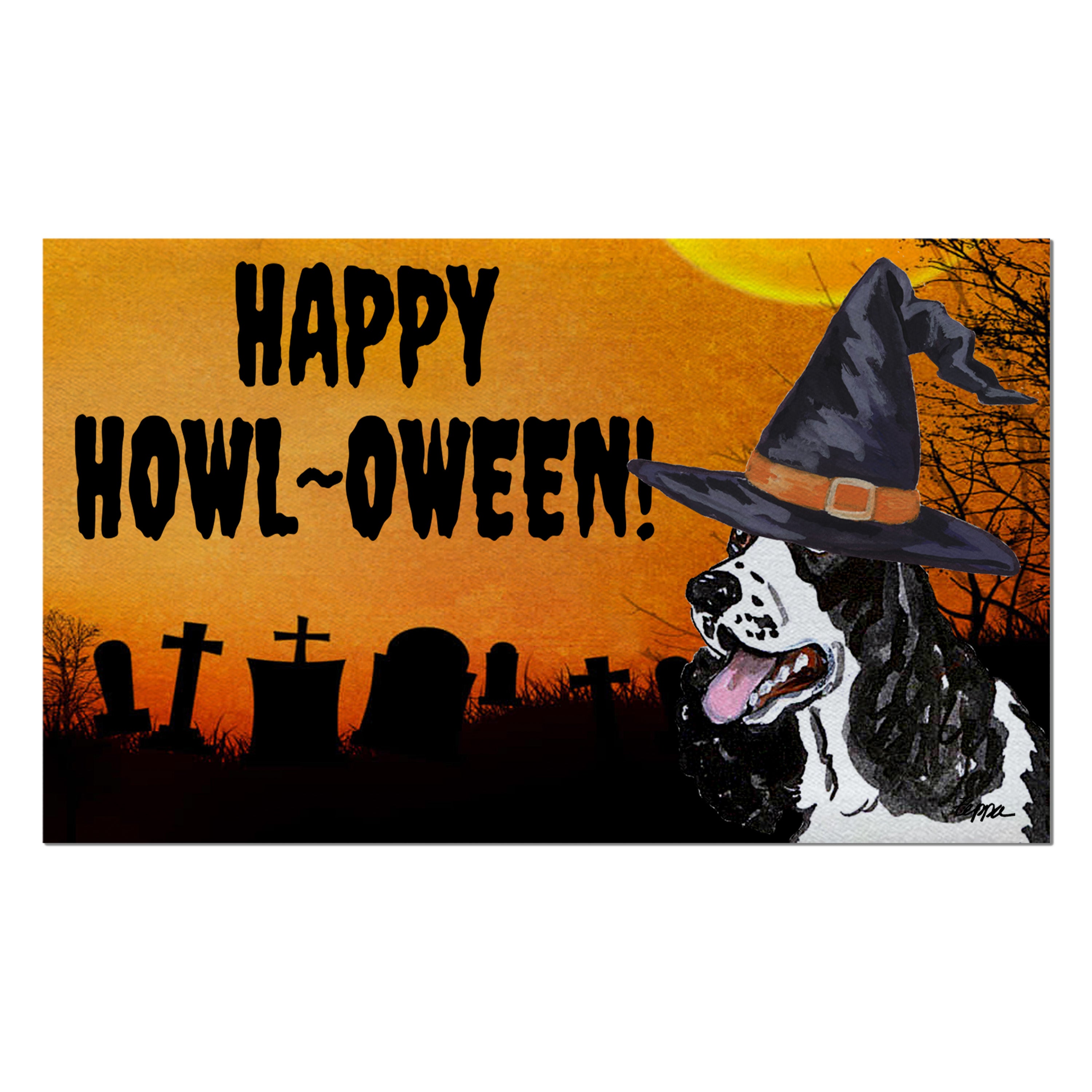 Springer Spaniel Halloween Welcome Mat