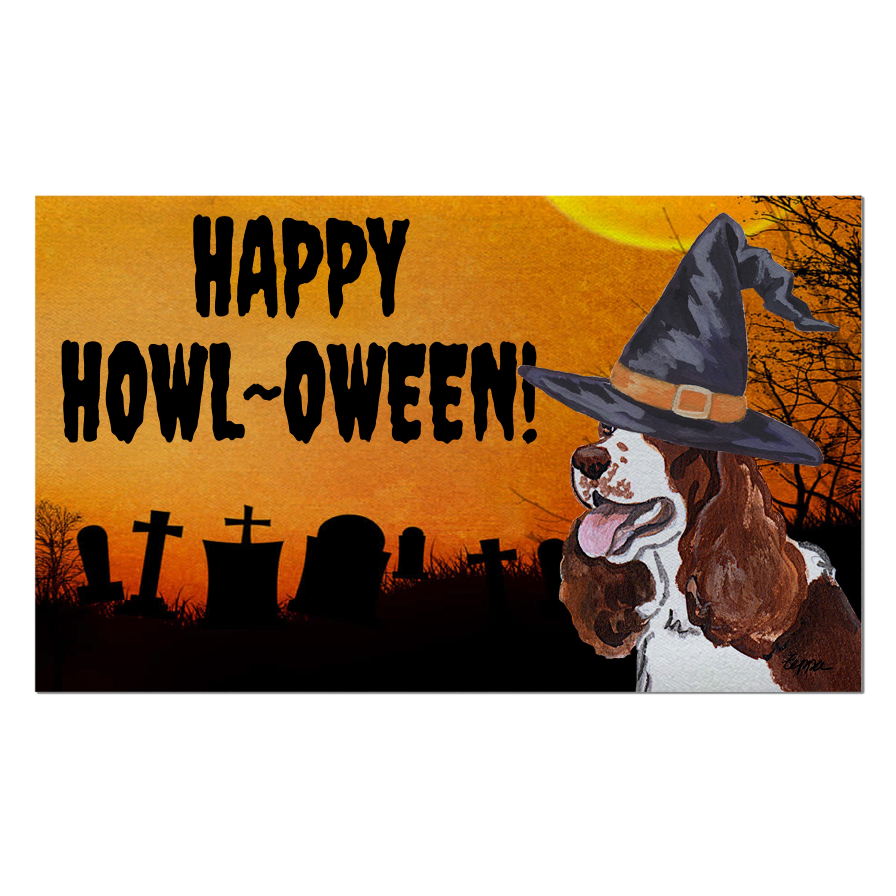 Springer Spaniel Halloween Welcome Mat