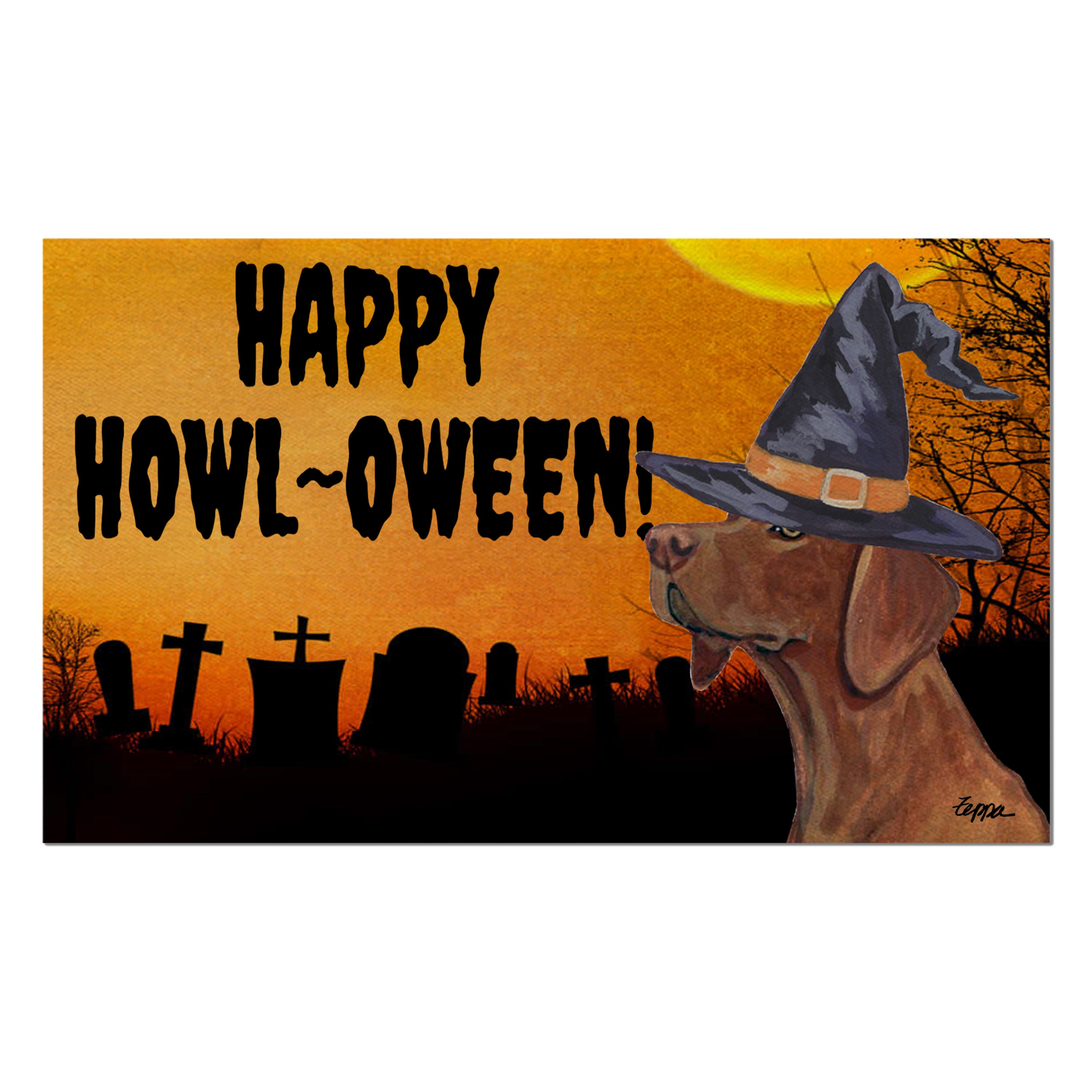 Vizsla Halloween Welcome Mat