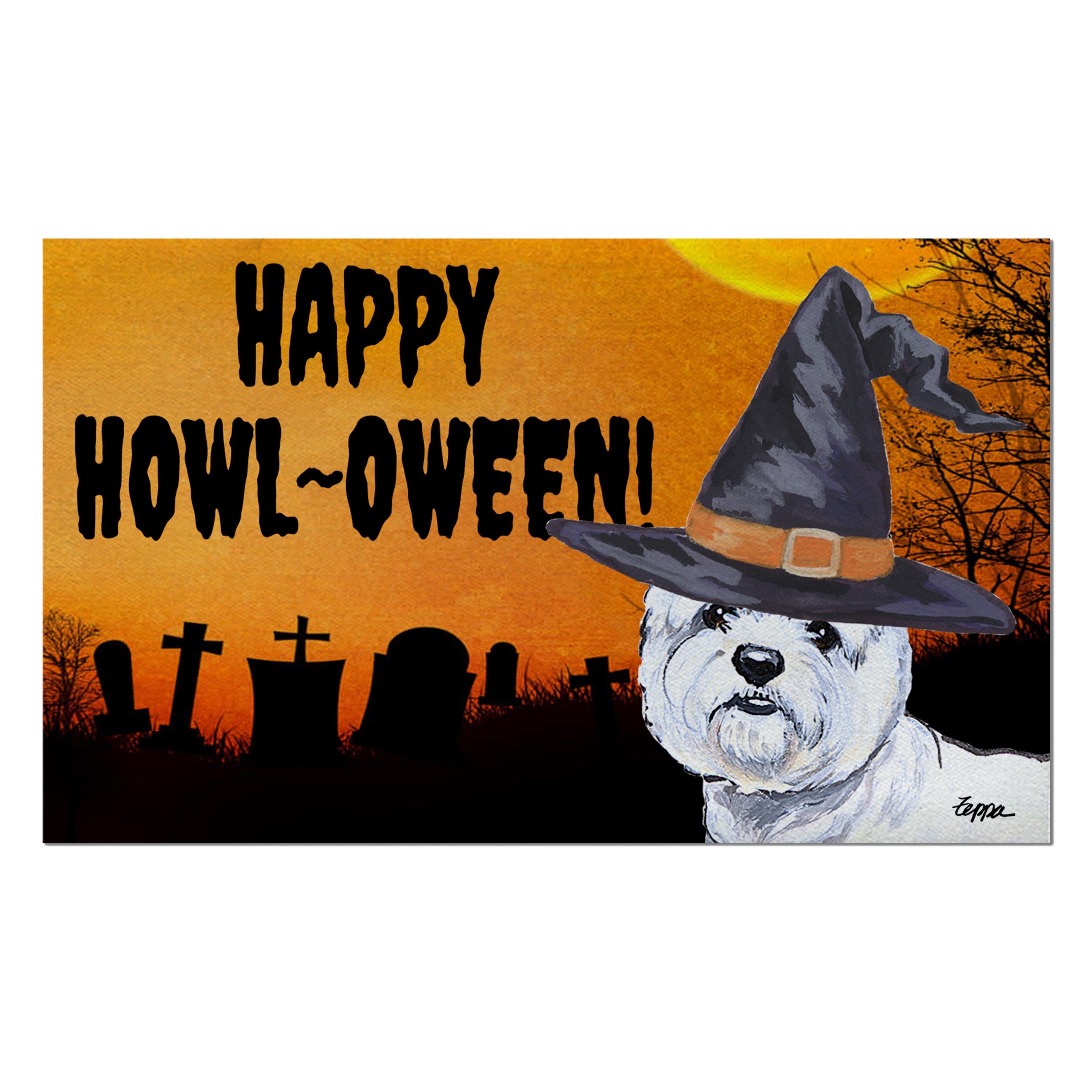 West Highland Terrier Halloween Welcome Mat