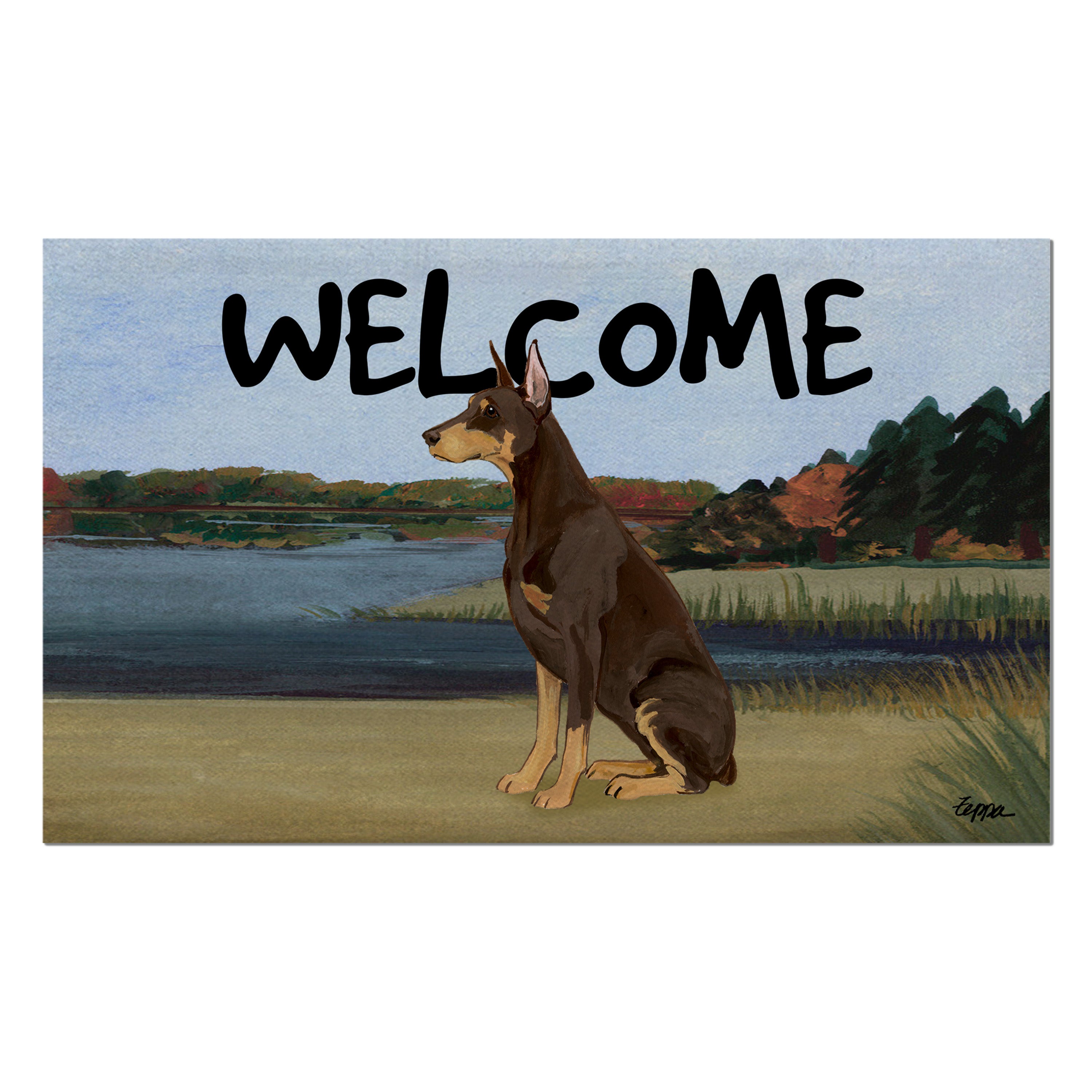 Doberman Pincher Welcome Mat
