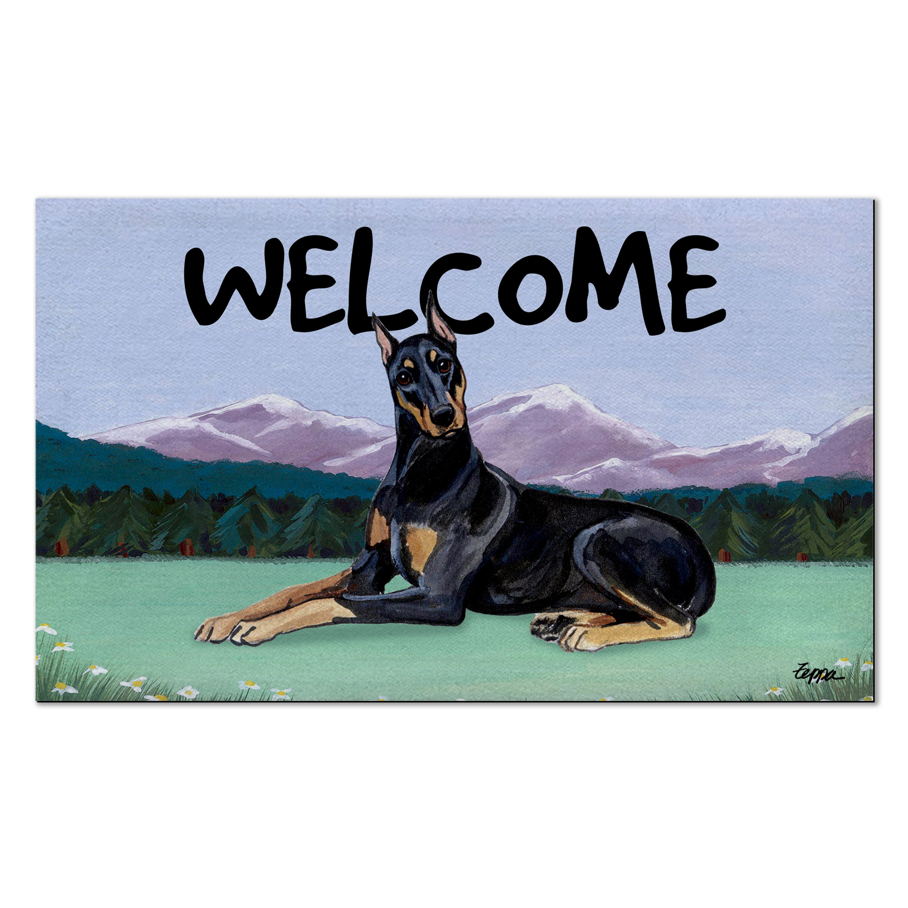 Doberman Pincher Welcome Mat