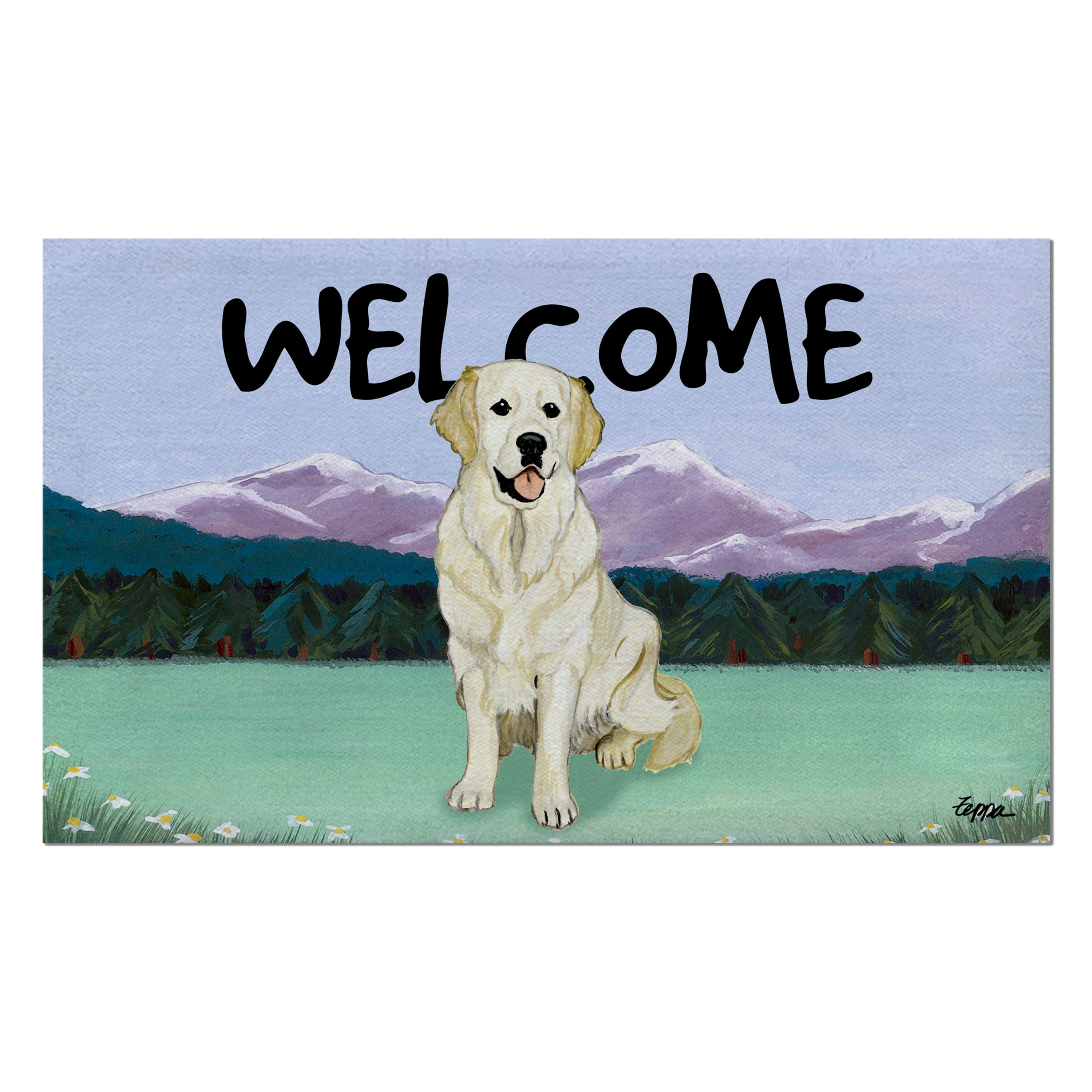 Golden Retriever Welcome Mat