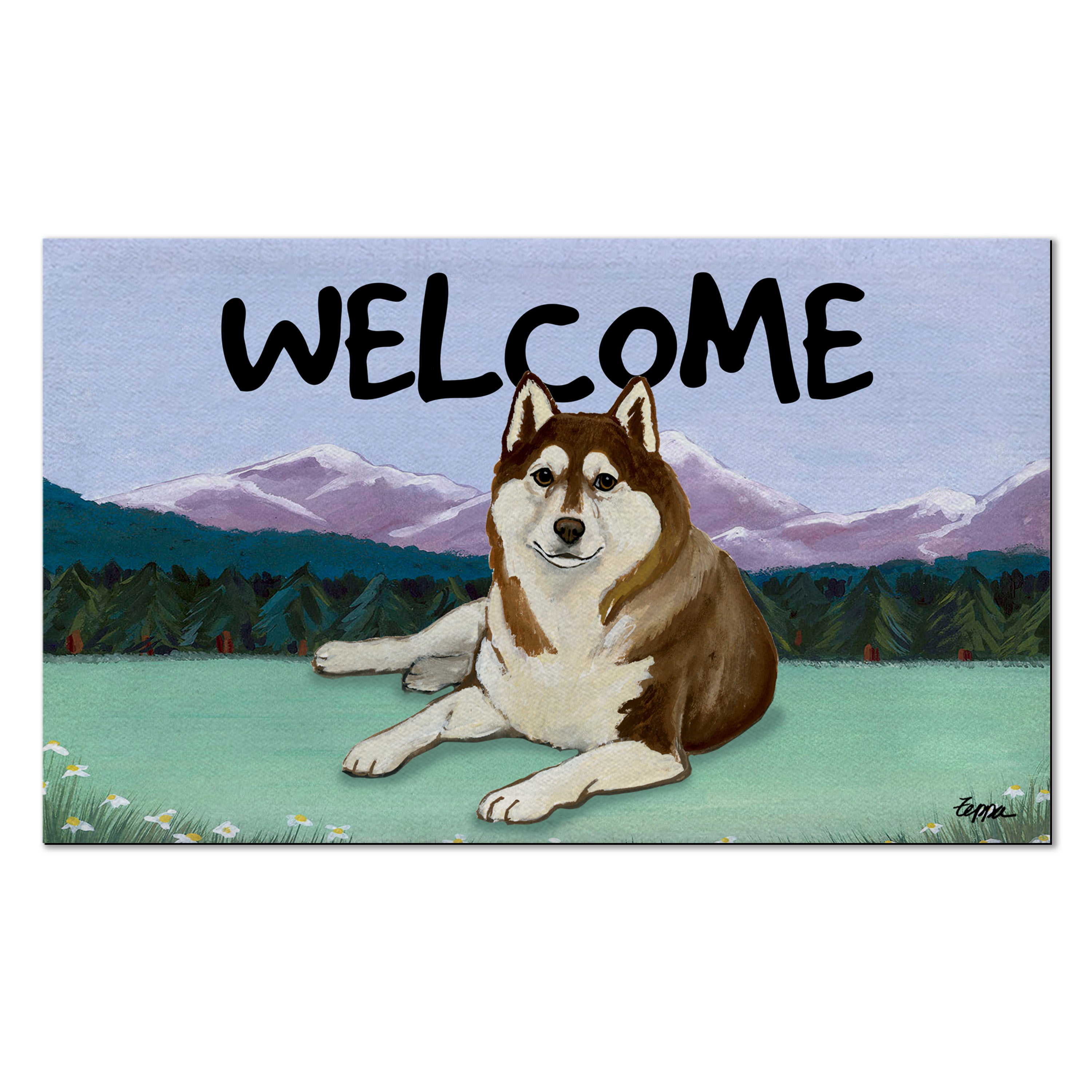 Siberian Husky Welcome Mat