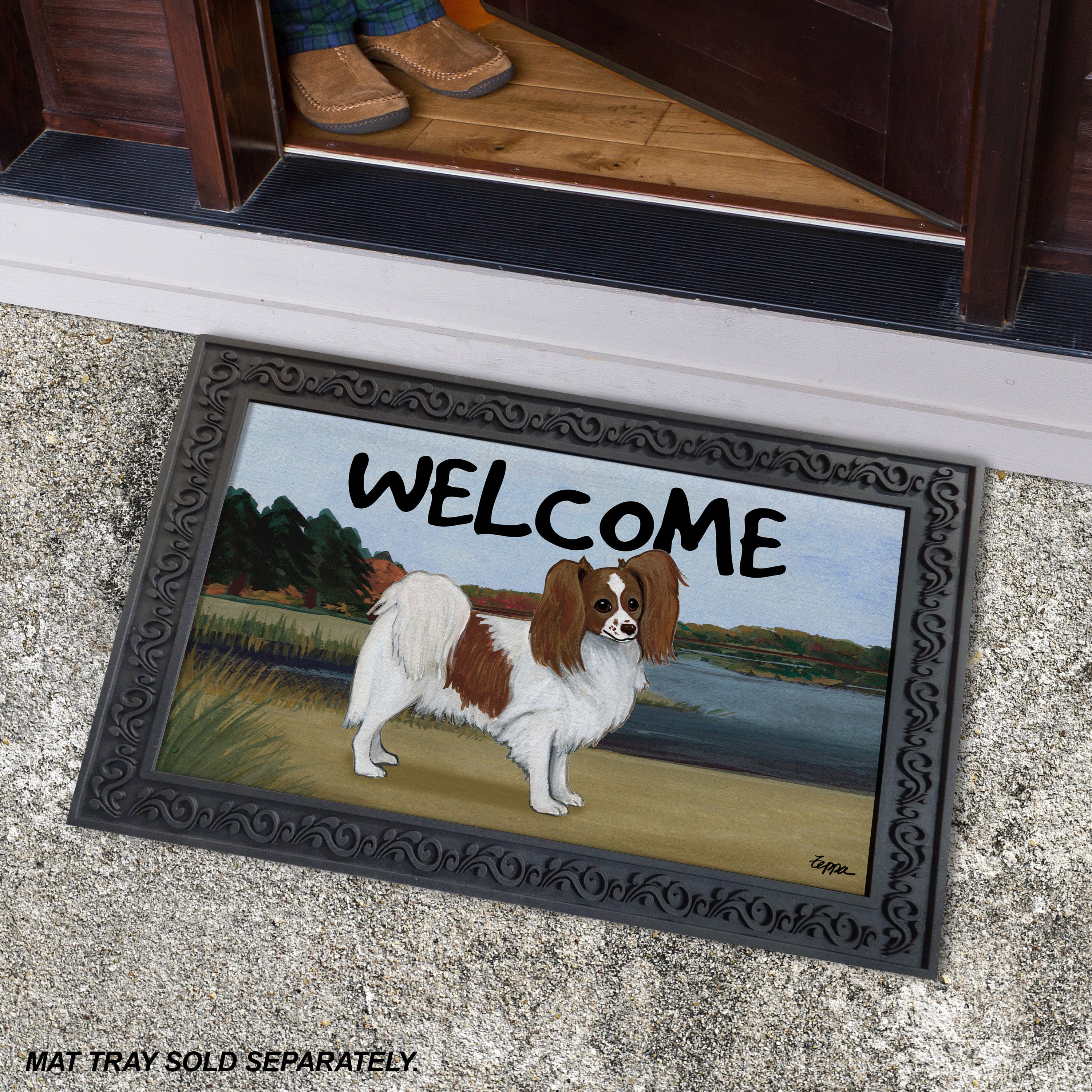 Papillon Welcome Mat