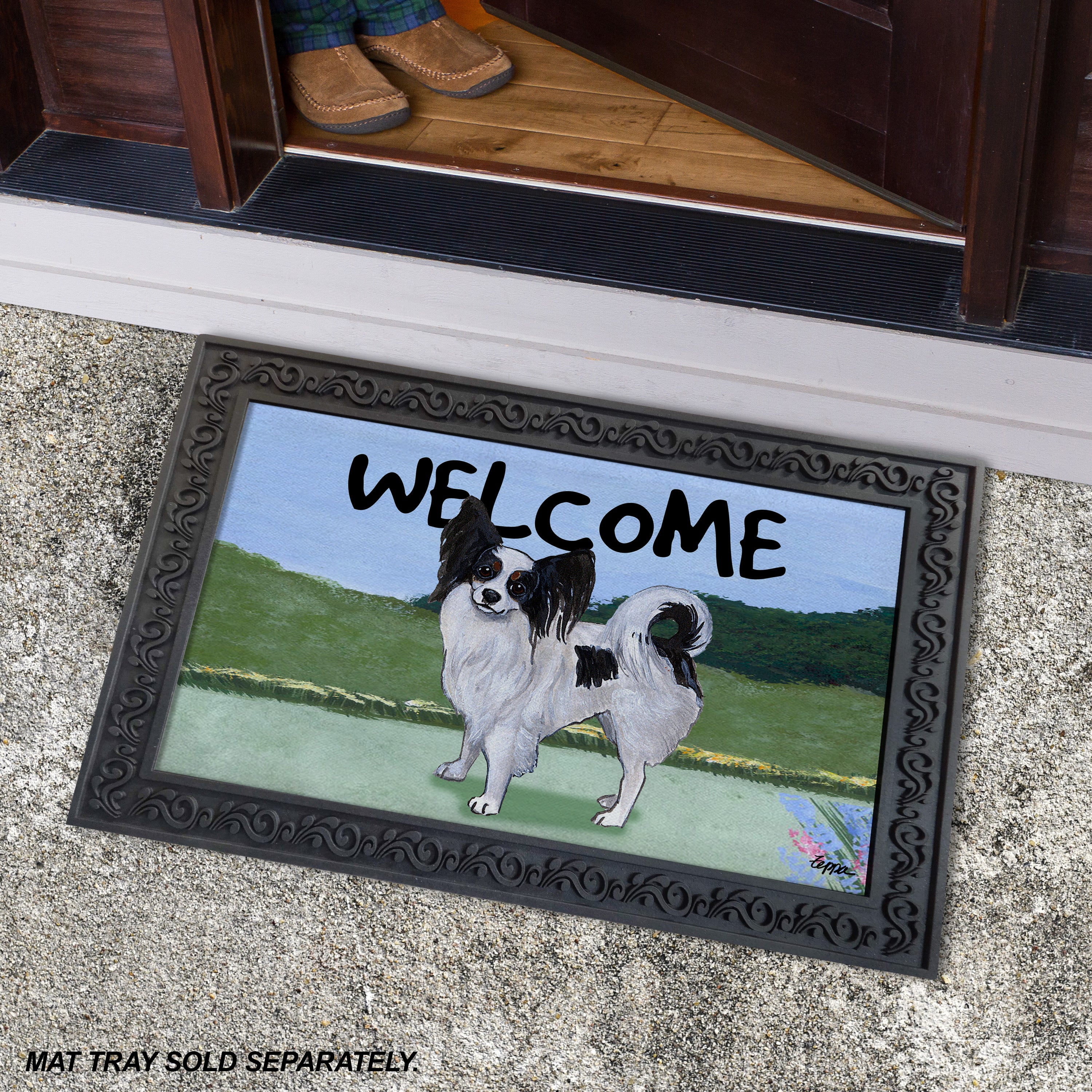 Papillon Welcome Mat