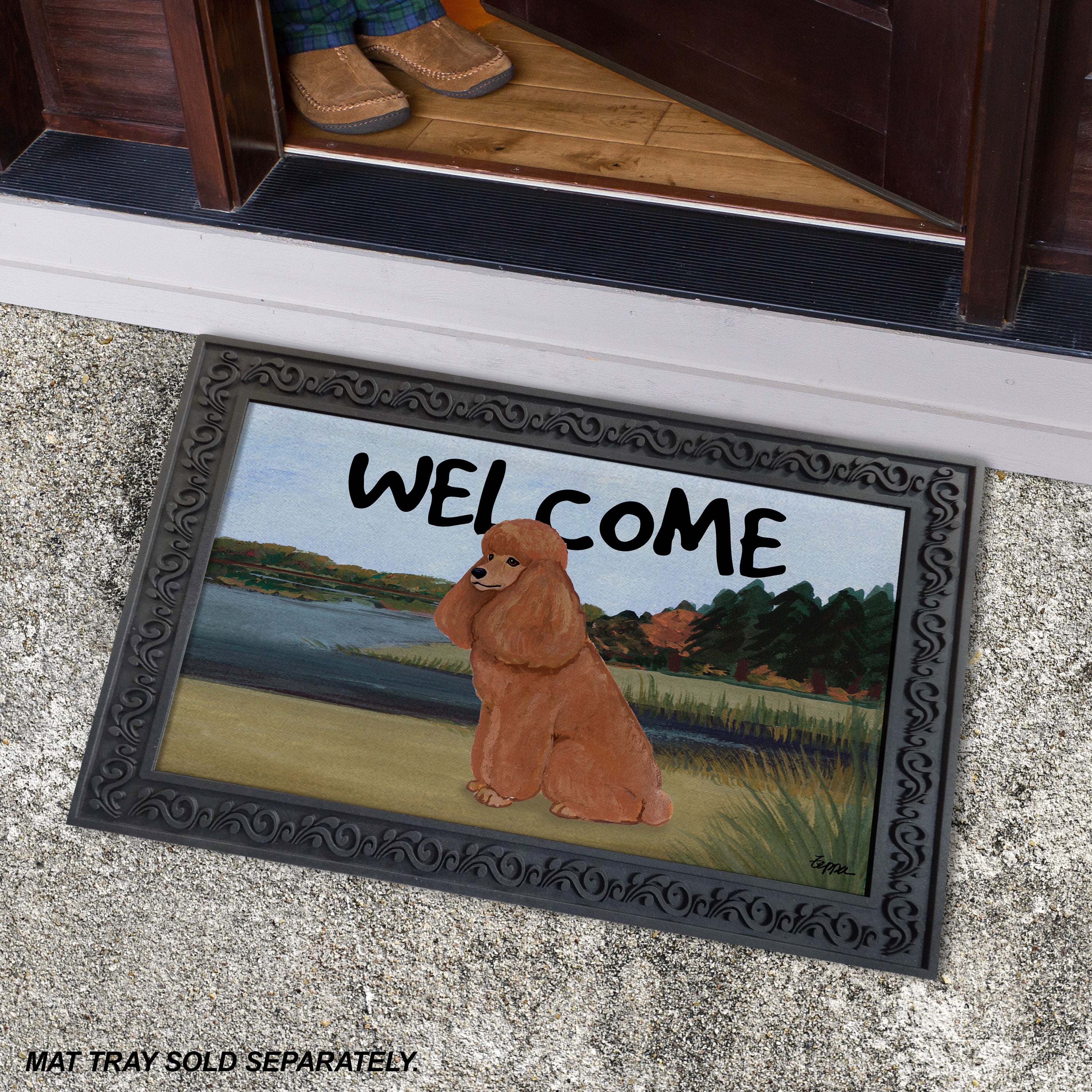 Poodle Welcome Mat
