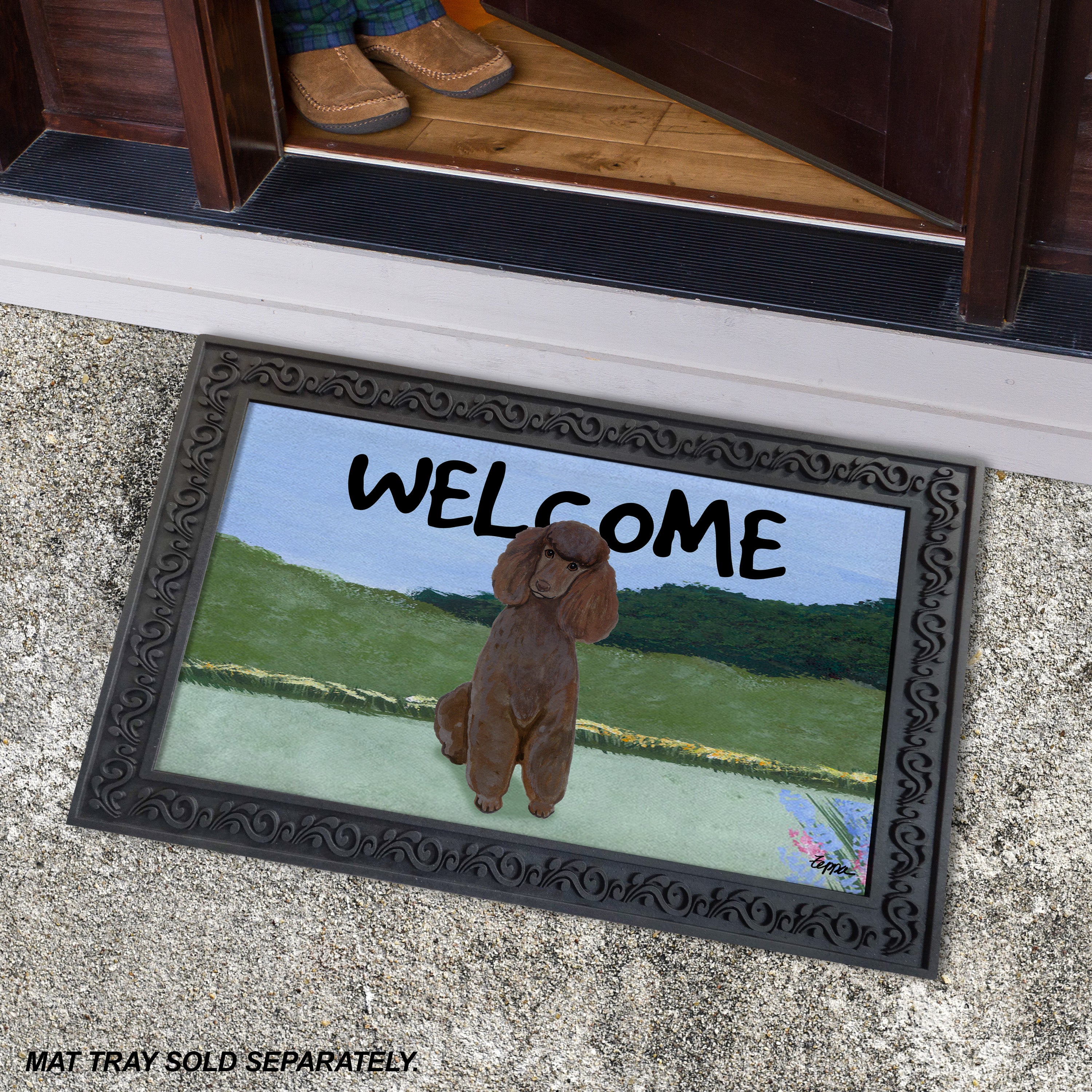 Poodle Welcome Mat