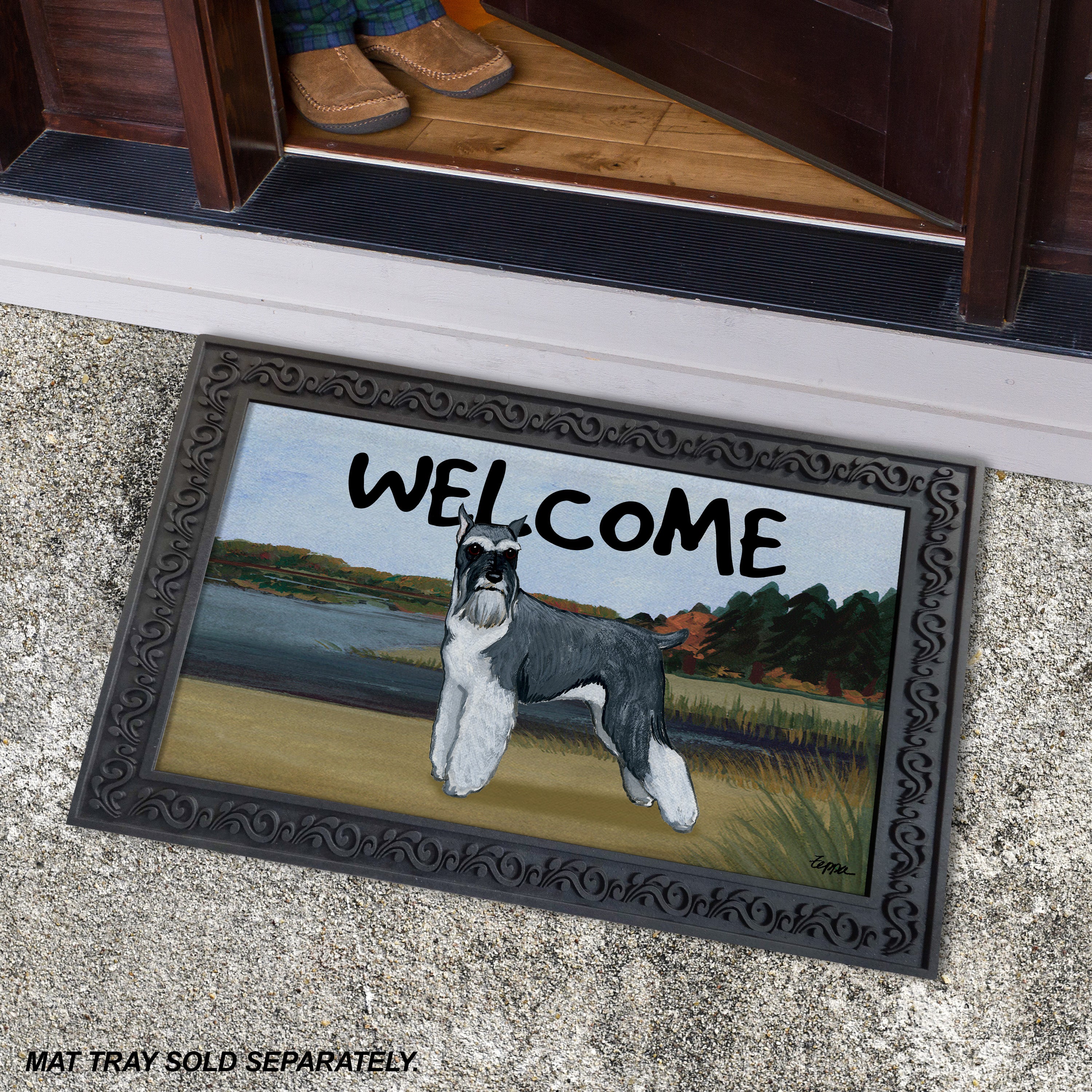 Schnauzer Welcome Mat