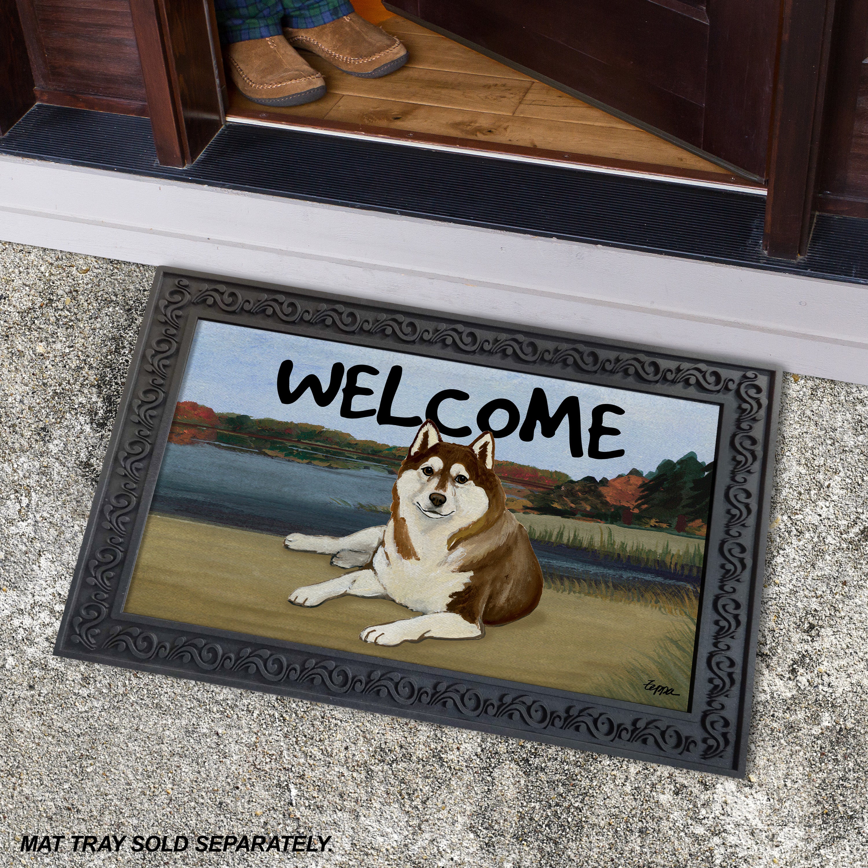 Siberian Husky Welcome Mat