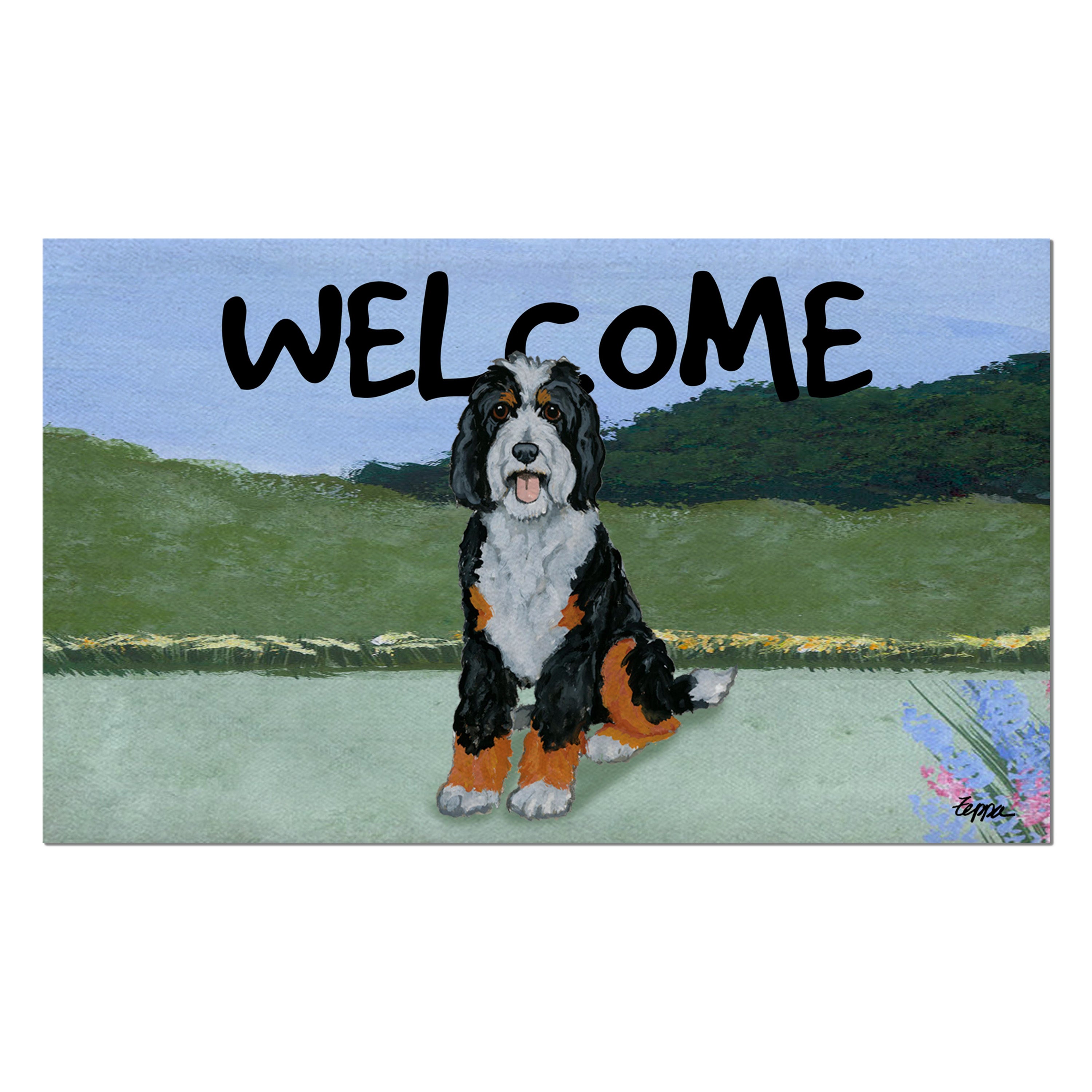 Bernedoodle Welcome Mat