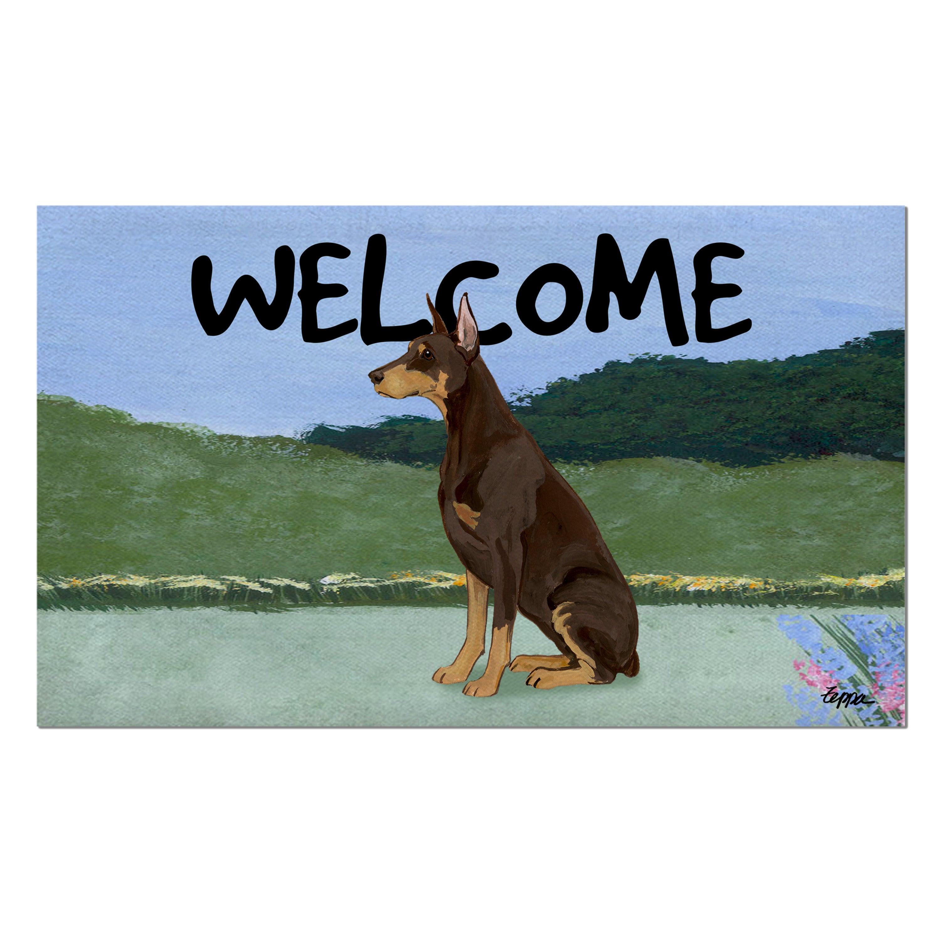 Doberman Pincher Welcome Mat