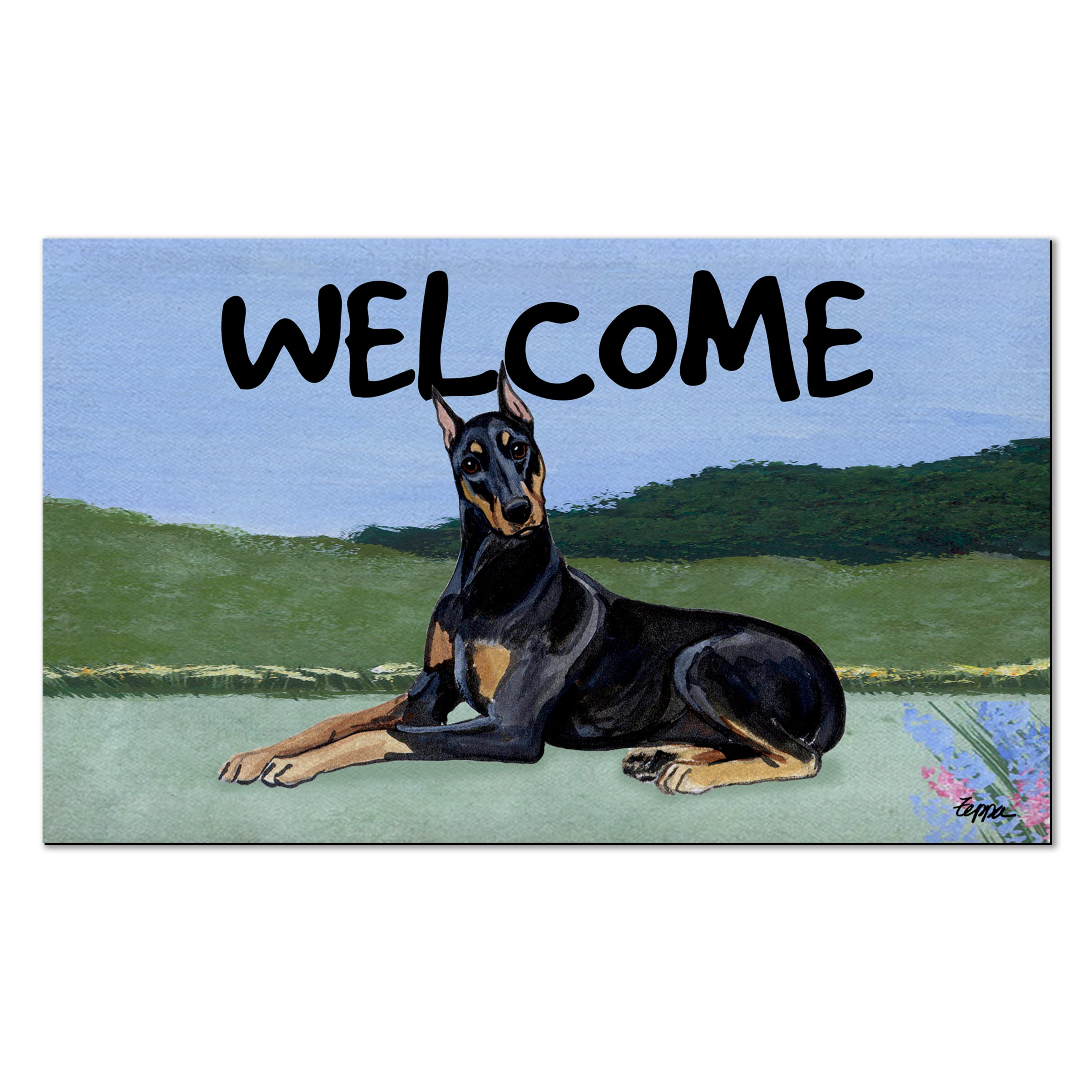 Doberman Pincher Welcome Mat