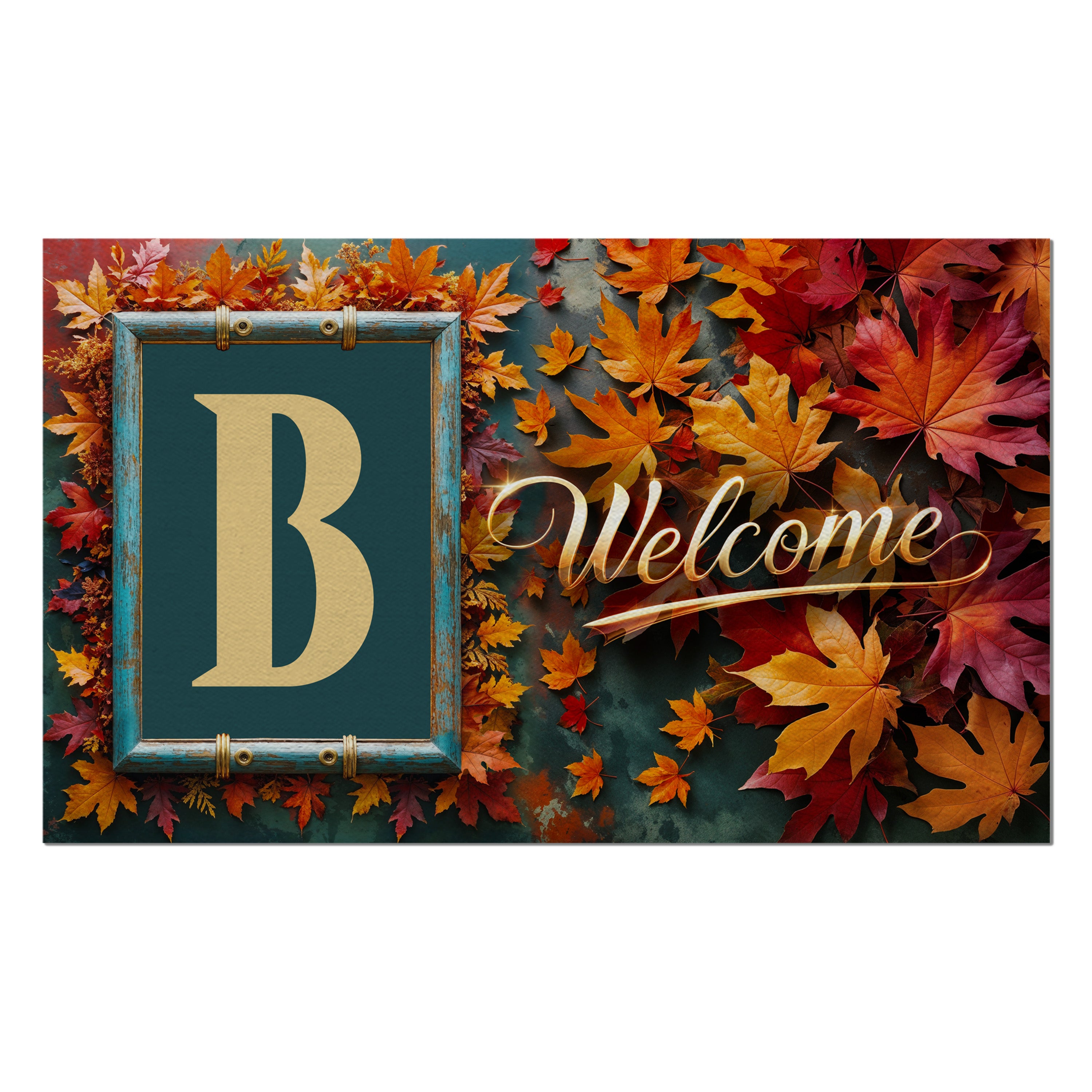 Fall, Welcome Fall, Monogram, Welcome Mat