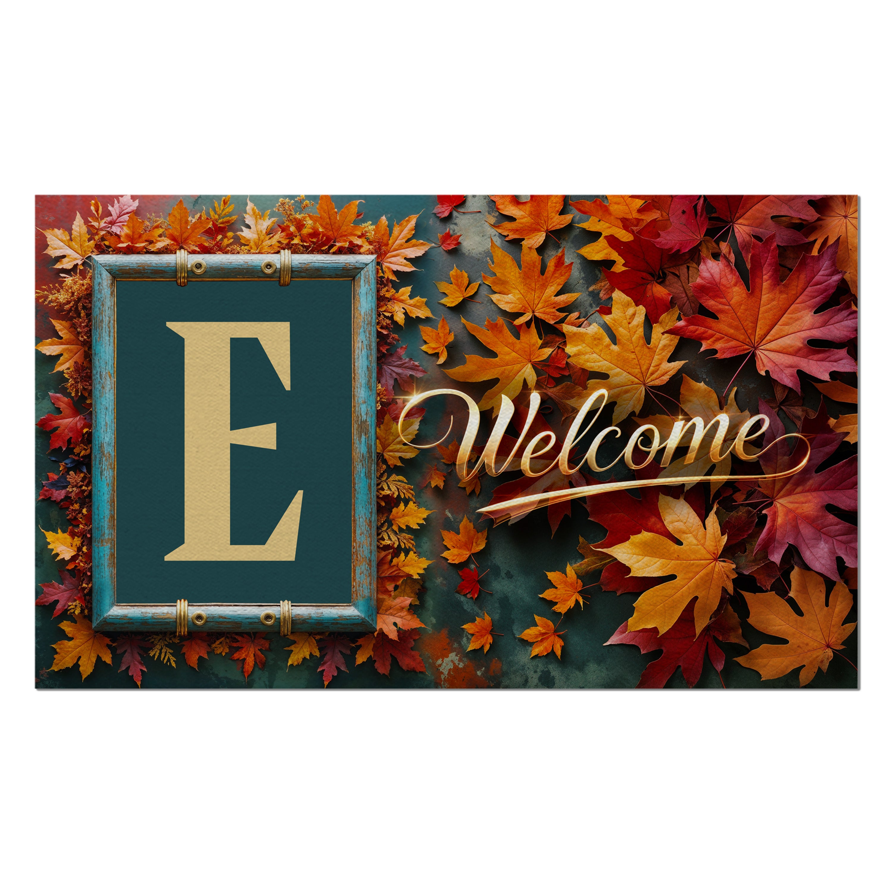 Fall, Welcome Fall, Monogram, Welcome Mat