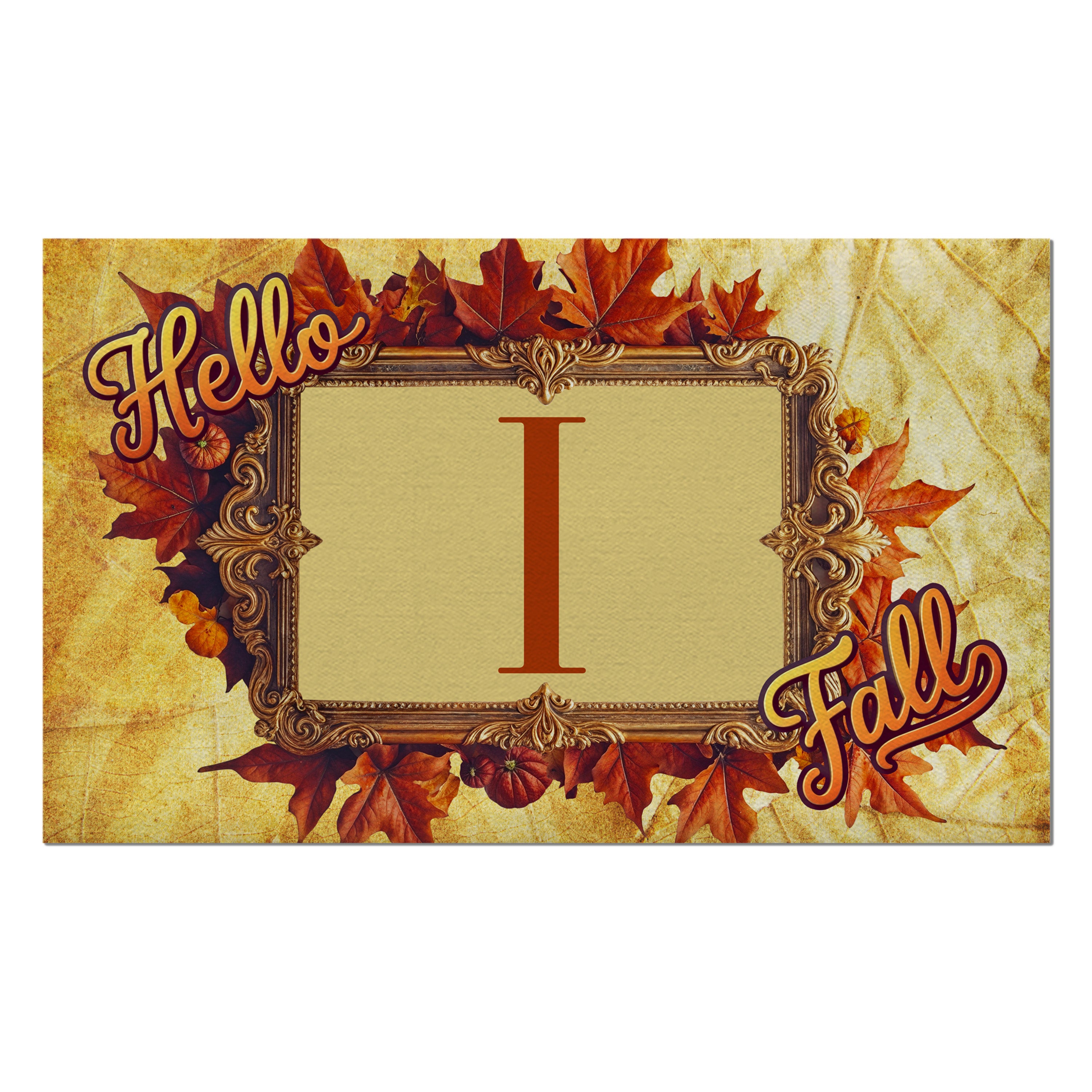 Fall, Hello Fall, Monogram, Welcome Mat