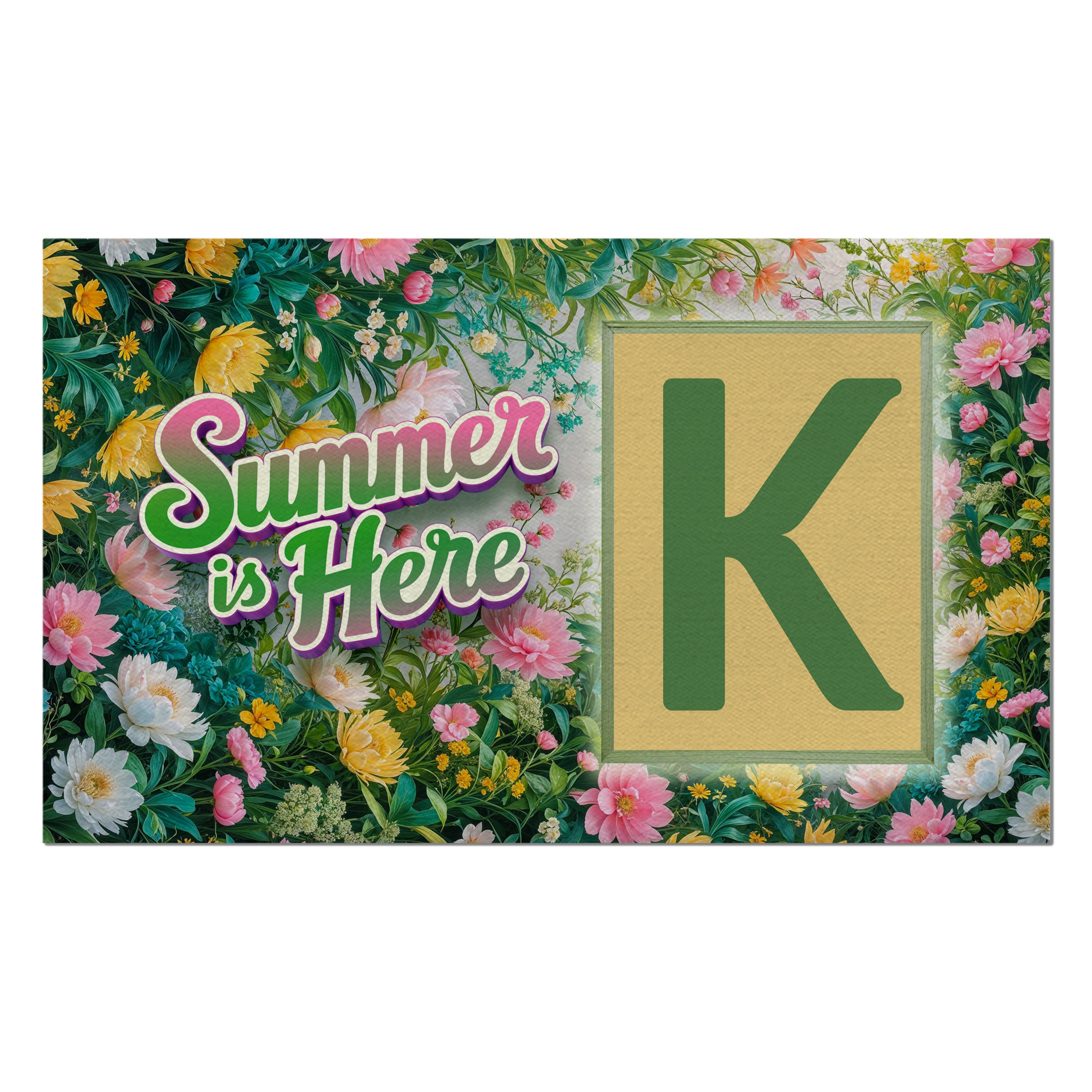 Summer, Summer is Here,  Monogram, Welcome Mat