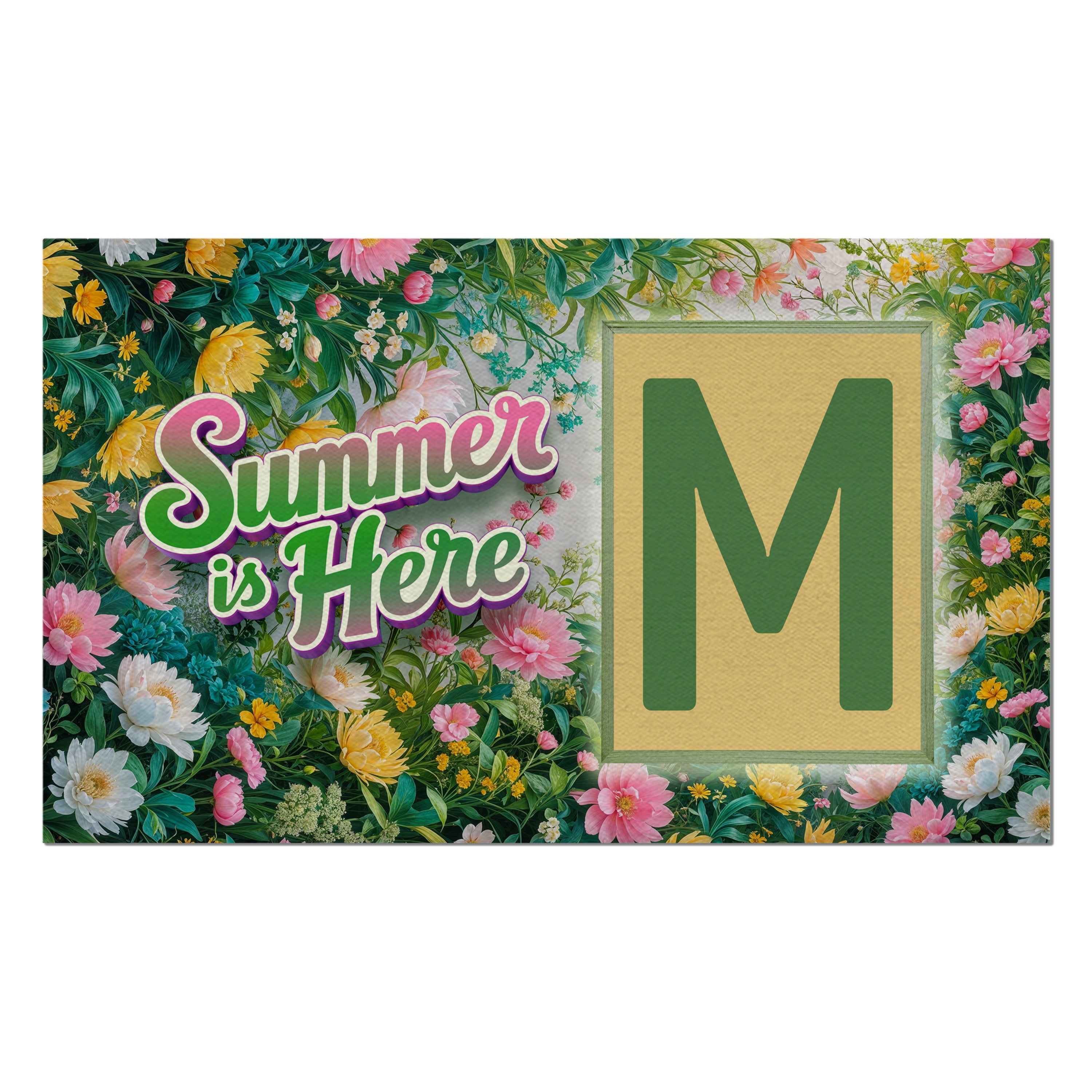 Summer, Summer is Here,  Monogram, Welcome Mat