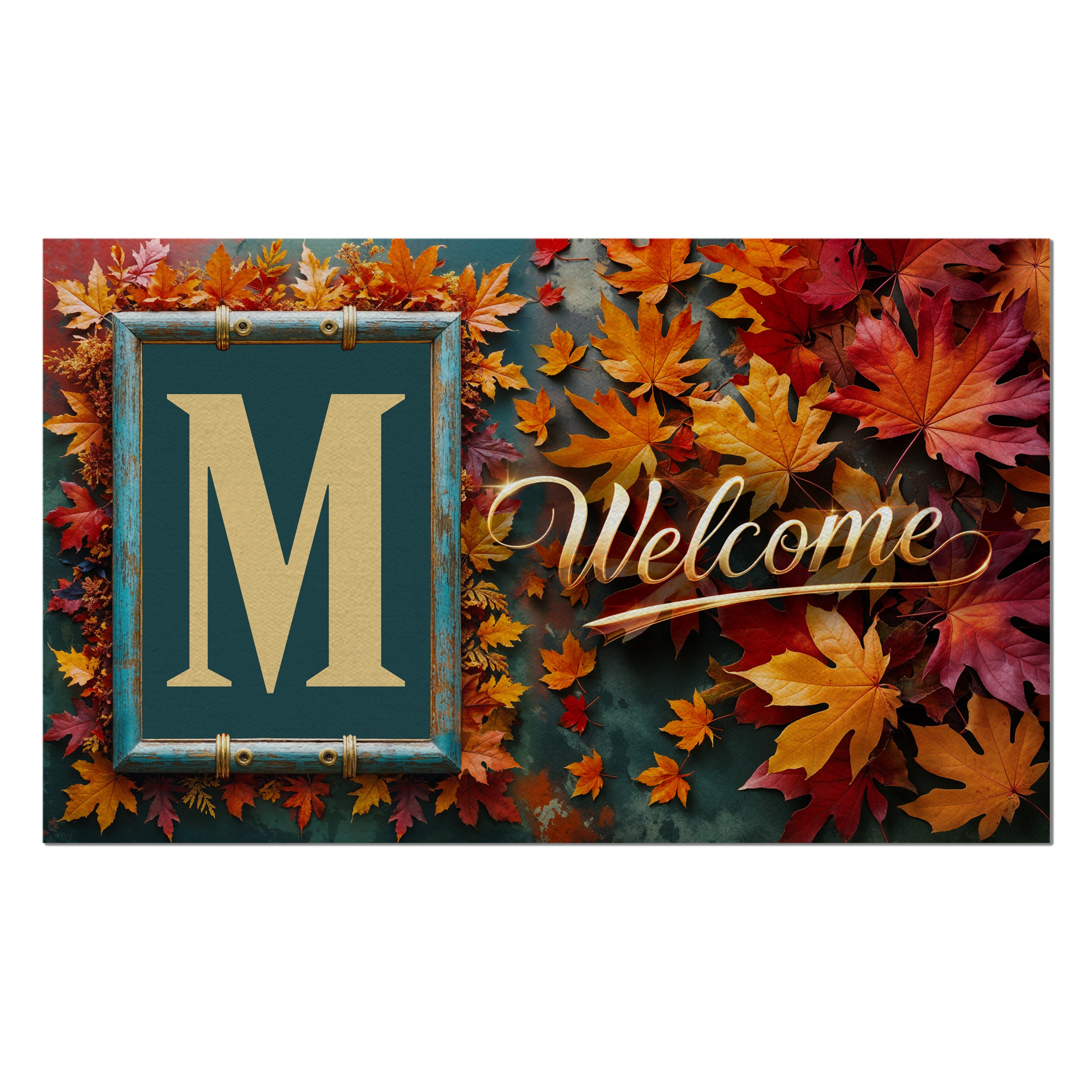Fall, Welcome Fall, Monogram, Welcome Mat