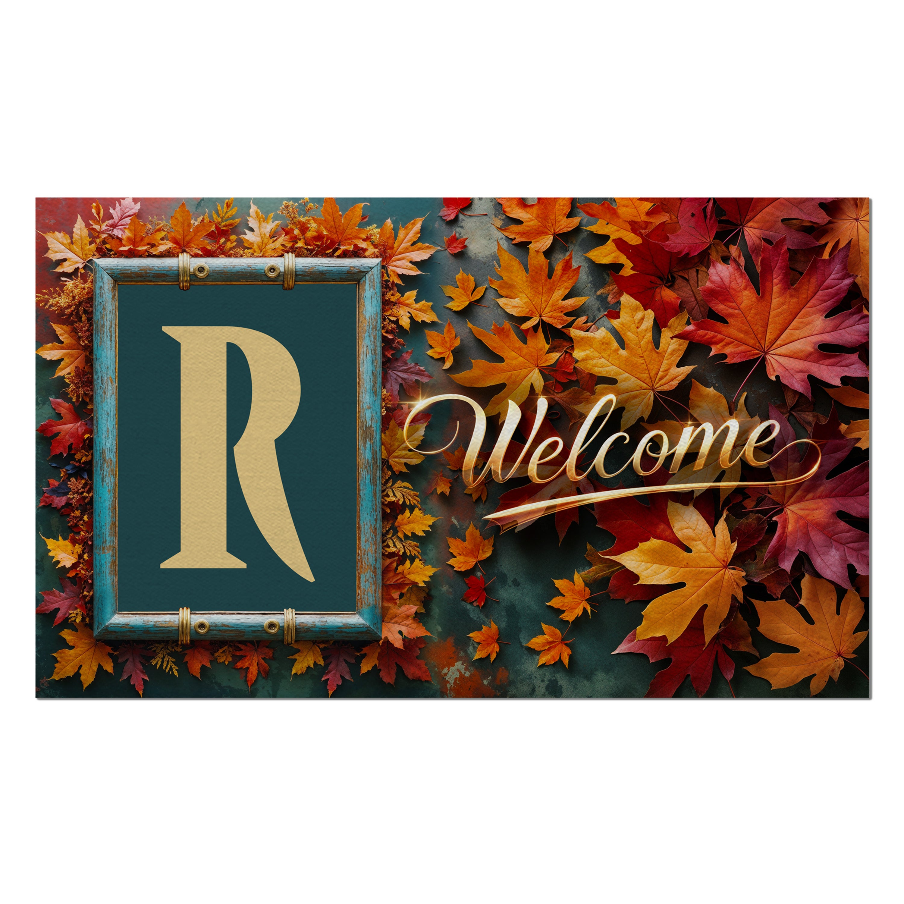 Fall, Welcome Fall, Monogram, Welcome Mat