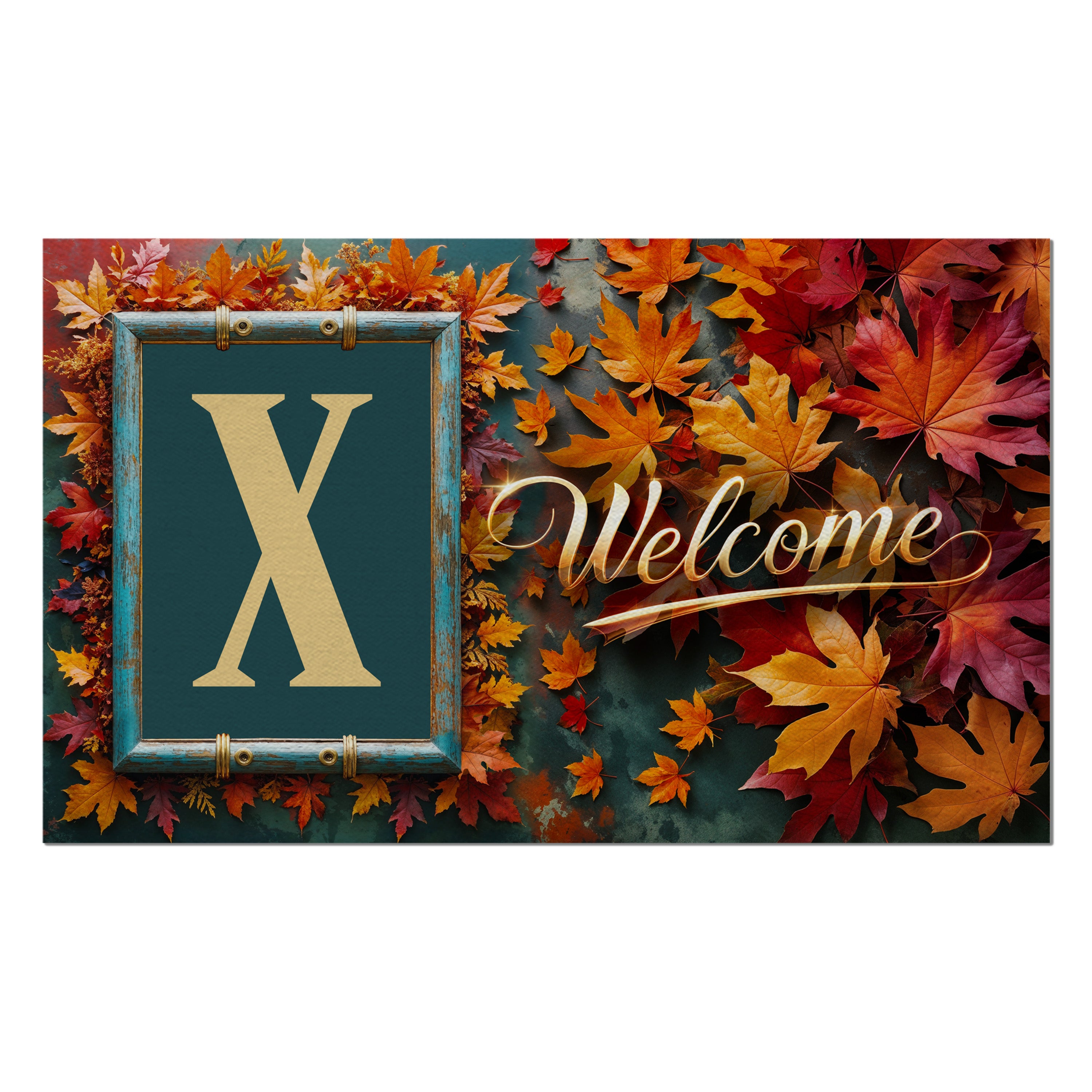 Fall, Welcome Fall, Monogram, Welcome Mat