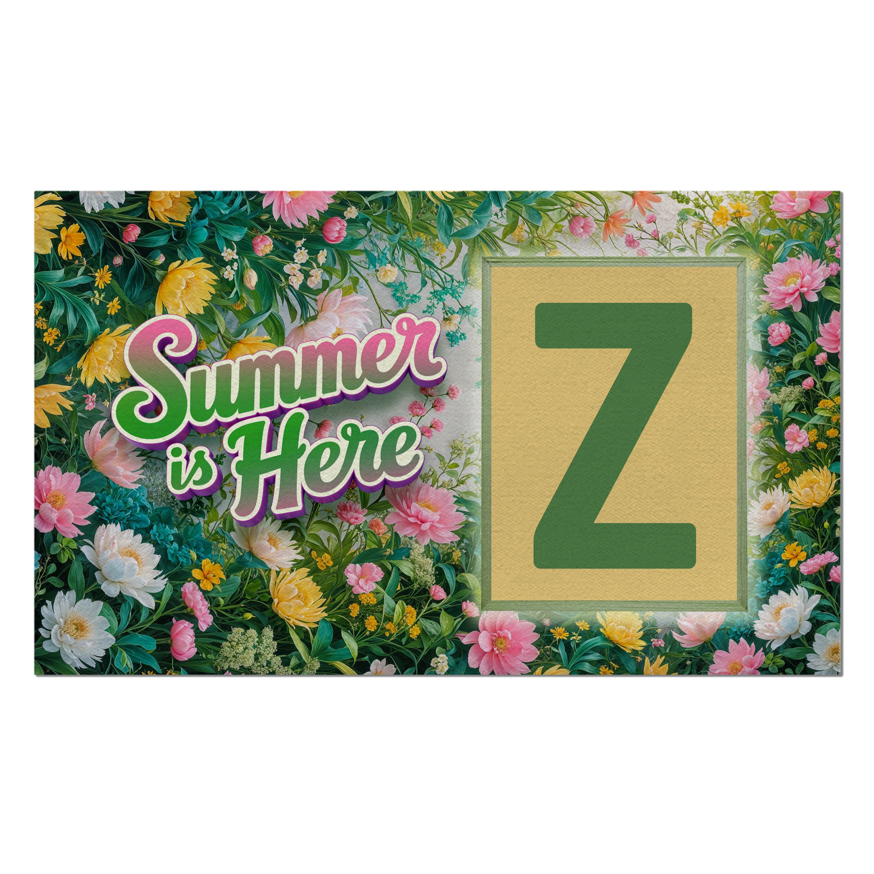 Summer, Summer is Here,  Monogram, Welcome Mat